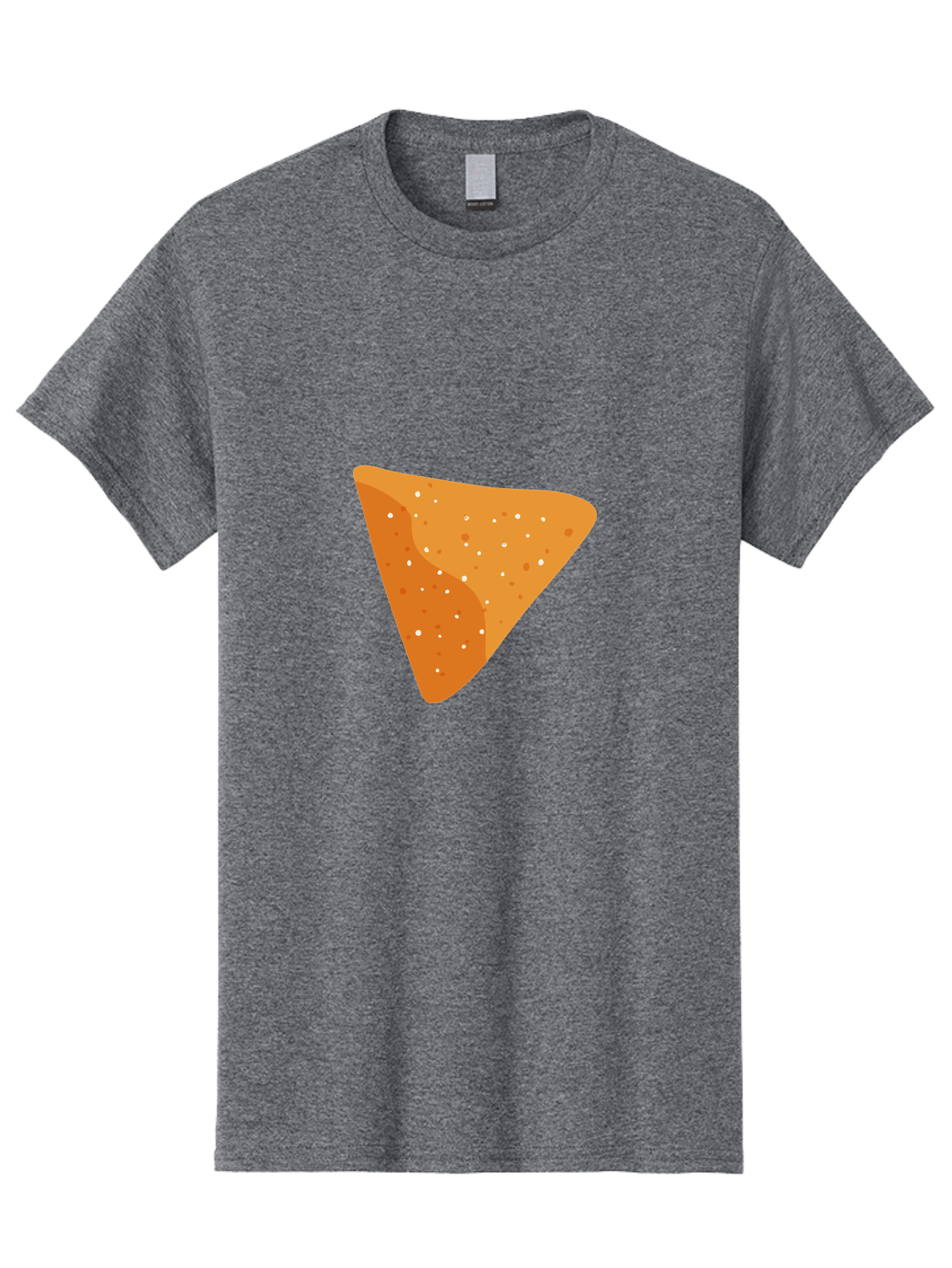 Dorito-Chip Men'S Graphic Tee, 100% Cotton, Comfortable Casual Summer Wear, Machine Washable, Triangular Chip, Crunchy Snack, Flavorful Treat, Savory Delight, Tasty Munchie, Junk Food Favorite, Cheesy Flavor Aad697