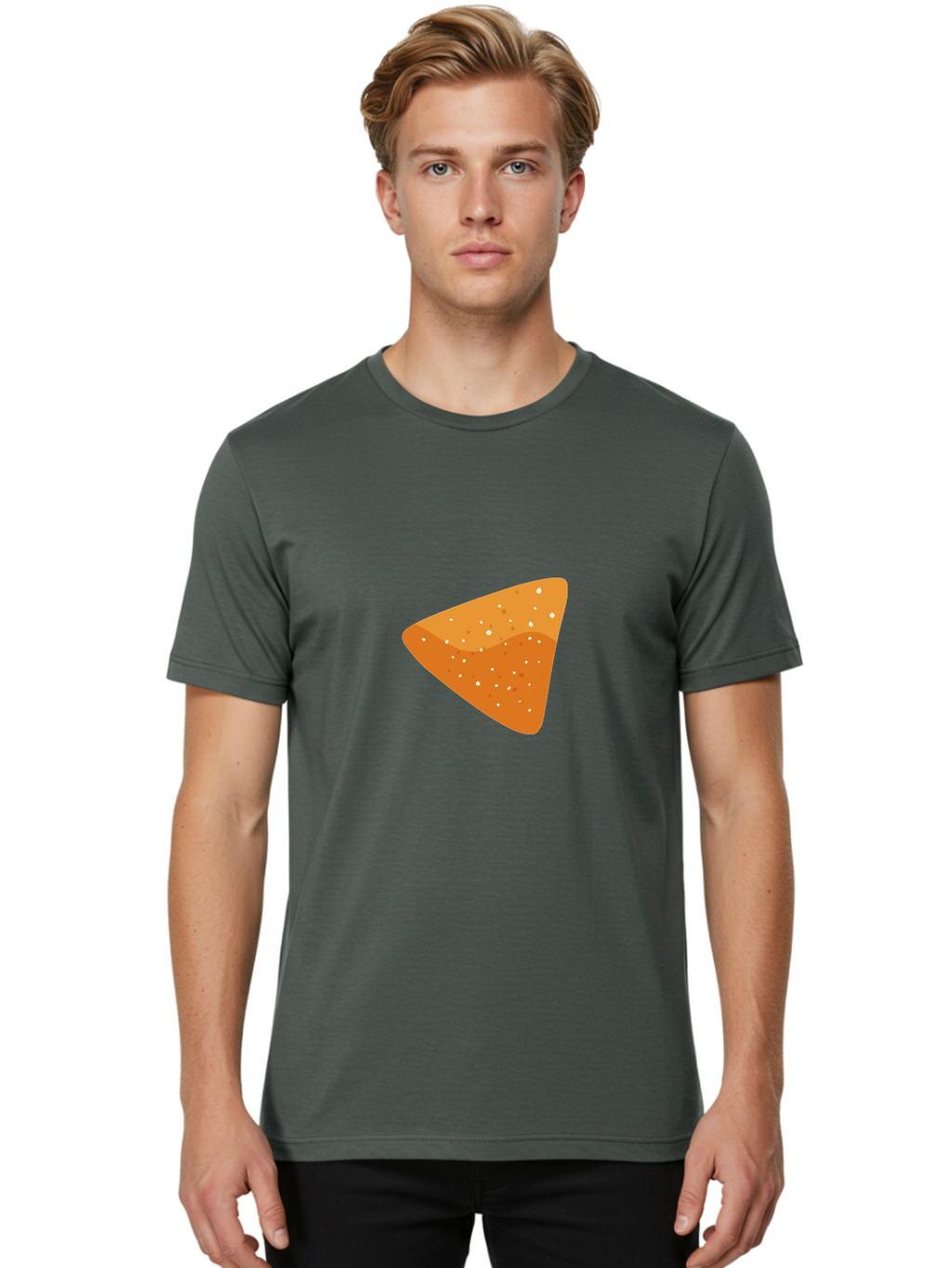 Dorito Men'S Graphic Tee, 100% Cotton, Comfortable Casual Summer Wear, Machine Washable, Triangular Chip, Crunchy Snack, Flavorful Treat, Seasoned Delight, Dorito, Delicious Munchies, Tasty Nibbles, Savory Flavor Aad698