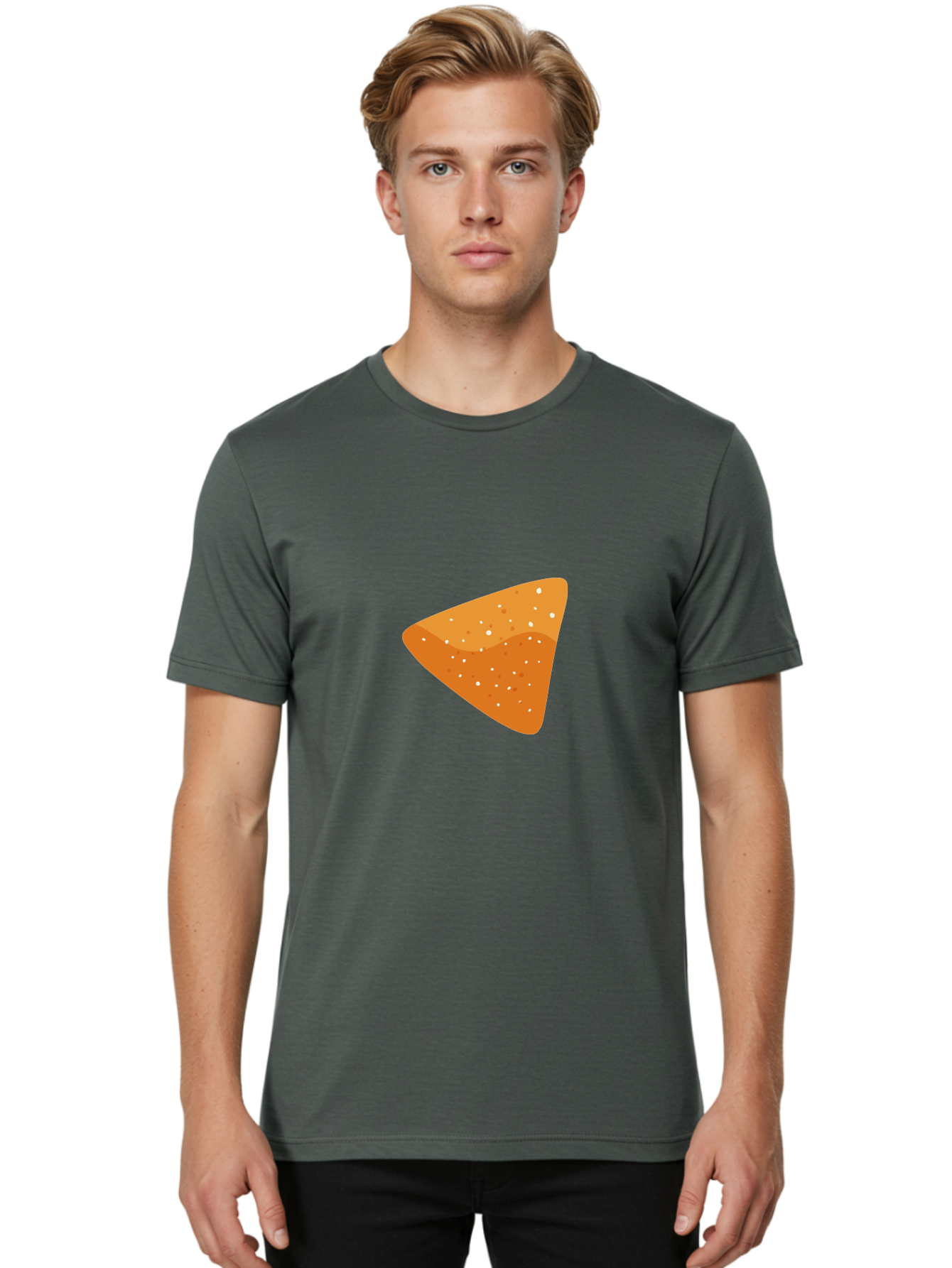 Dorito Men'S Graphic Tee, 100% Cotton, Comfortable Casual Summer Wear, Machine Washable, Triangular Chip, Crunchy Snack, Flavorful Treat, Seasoned Delight, Dorito, Delicious Munchies, Tasty Nibbles, Savory Flavor Aad698