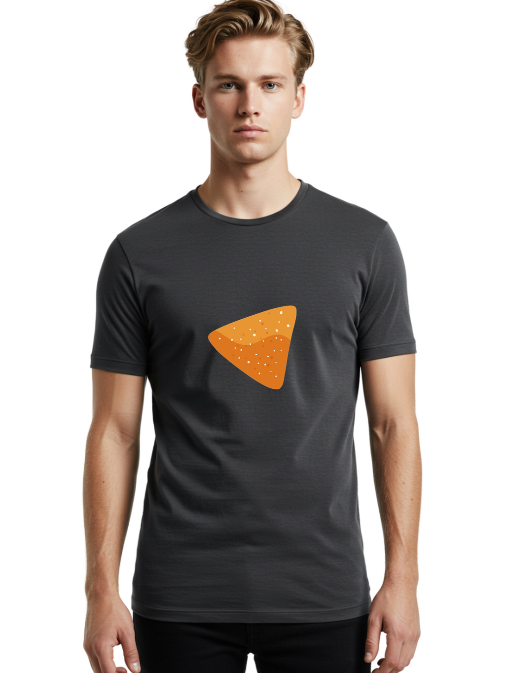 Dorito Men'S Graphic Tee, 100% Cotton, Comfortable Casual Summer Wear, Machine Washable, Triangular Chip, Crunchy Snack, Flavorful Treat, Seasoned Delight, Dorito, Delicious Munchies, Tasty Nibbles, Savory Flavor Aad698