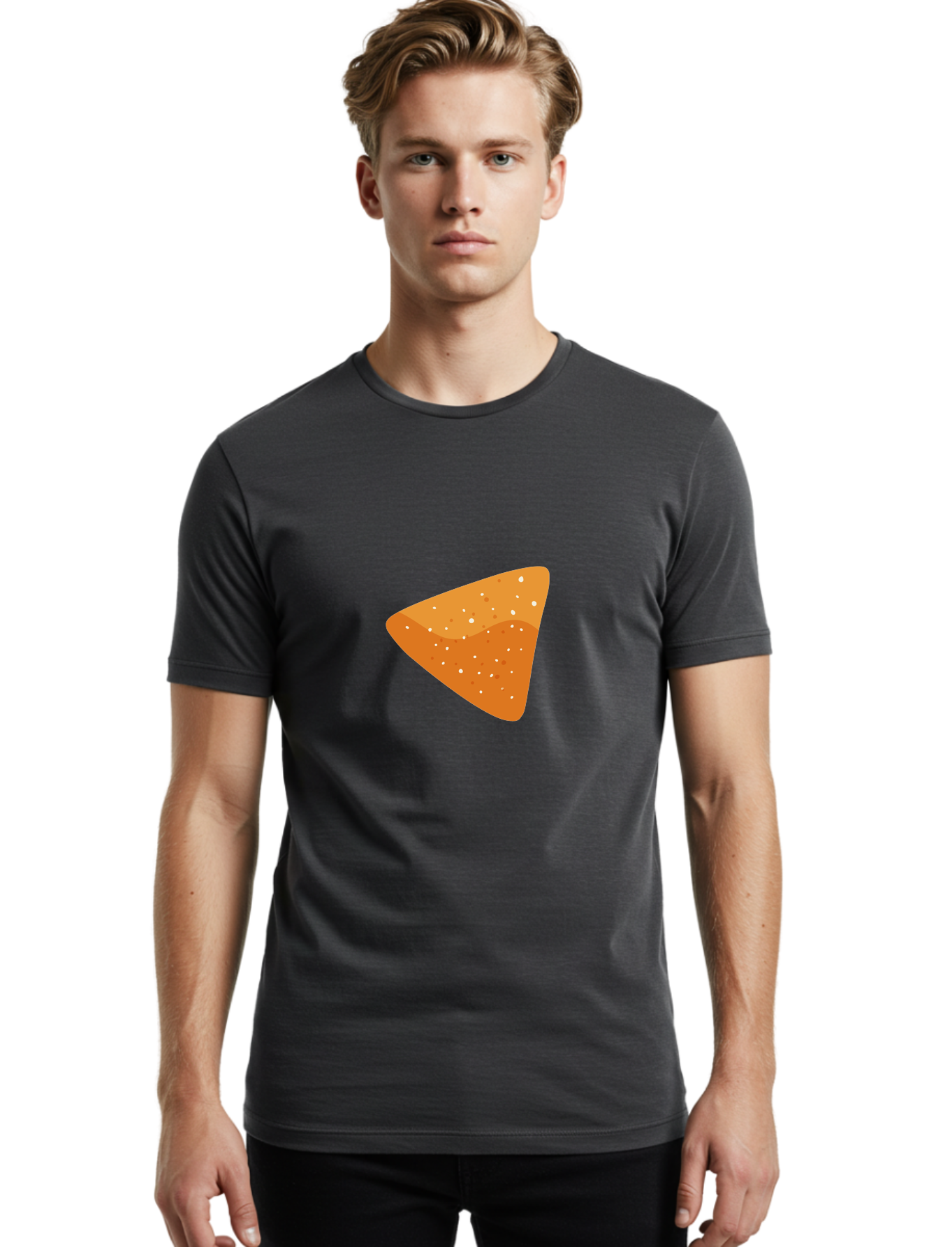 Dorito Men'S Graphic Tee, 100% Cotton, Comfortable Casual Summer Wear, Machine Washable, Triangular Chip, Crunchy Snack, Flavorful Treat, Seasoned Delight, Dorito, Delicious Munchies, Tasty Nibbles, Savory Flavor Aad698