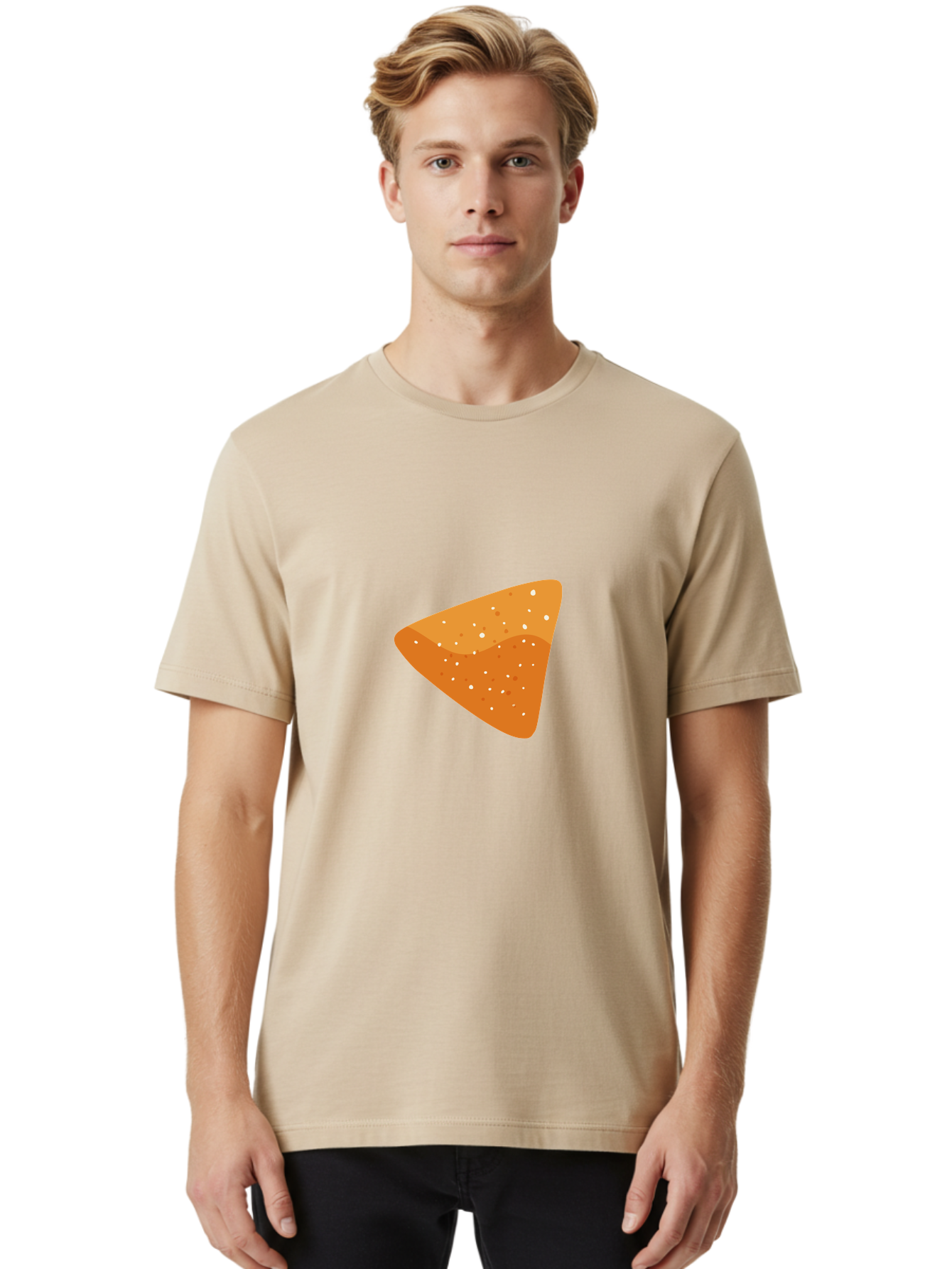 Dorito Men'S Graphic Tee, 100% Cotton, Comfortable Casual Summer Wear, Machine Washable, Triangular Chip, Crunchy Snack, Flavorful Treat, Seasoned Delight, Dorito, Delicious Munchies, Tasty Nibbles, Savory Flavor Aad698
