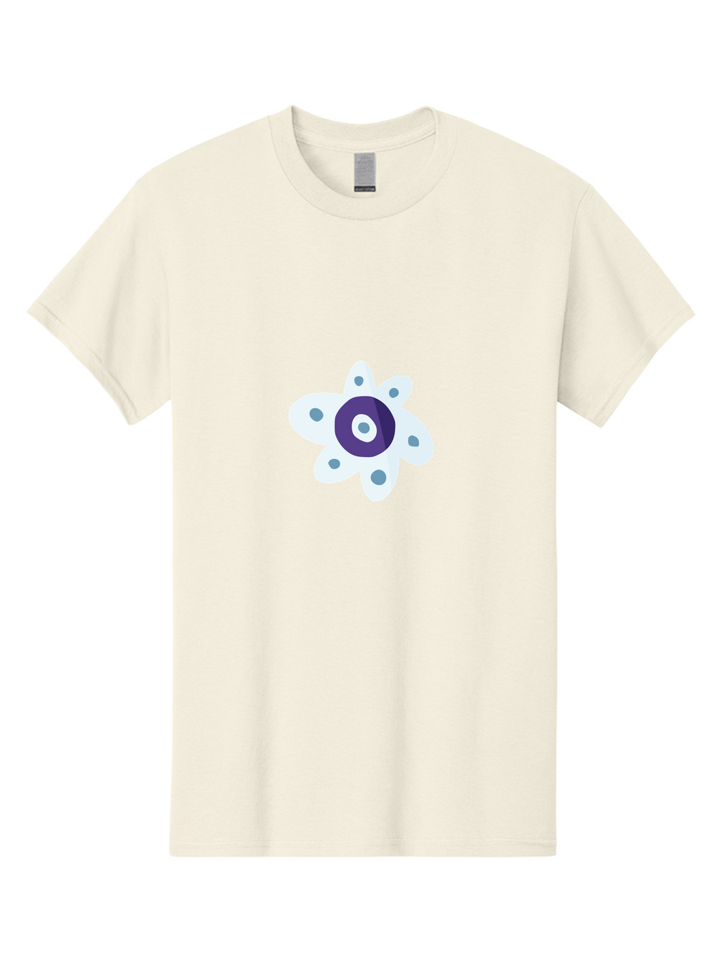 Fidget-Spinner Men'S Graphic Tee, 100% Cotton, Comfortable Casual Summer Wear, Machine Washable, Fidget Spinner, Flower Design, Purple Center, White Petals, Grey Dots, Spinning Toy, Stress Relief, Finger Play Aad701