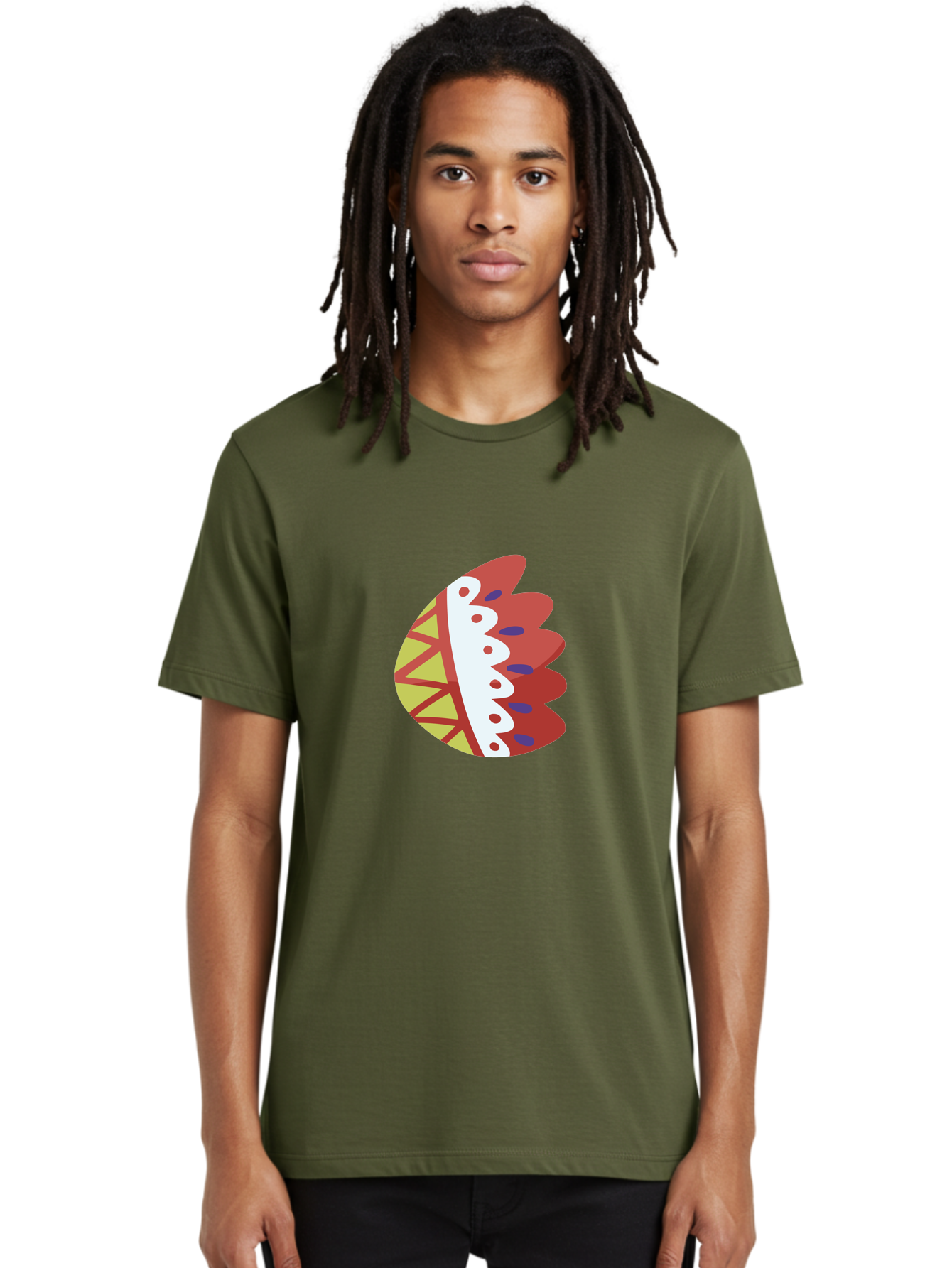 Headdress-Feather Men'S Graphic Tee, 100% Cotton, Comfortable Casual Summer Wear, Machine Washable, Stylish Footwear, Athletic Shoe, Sneaker Design, Colorful Patterns, Sporty Vibe, Modern Fashion, Comfortable Shoes Aad704