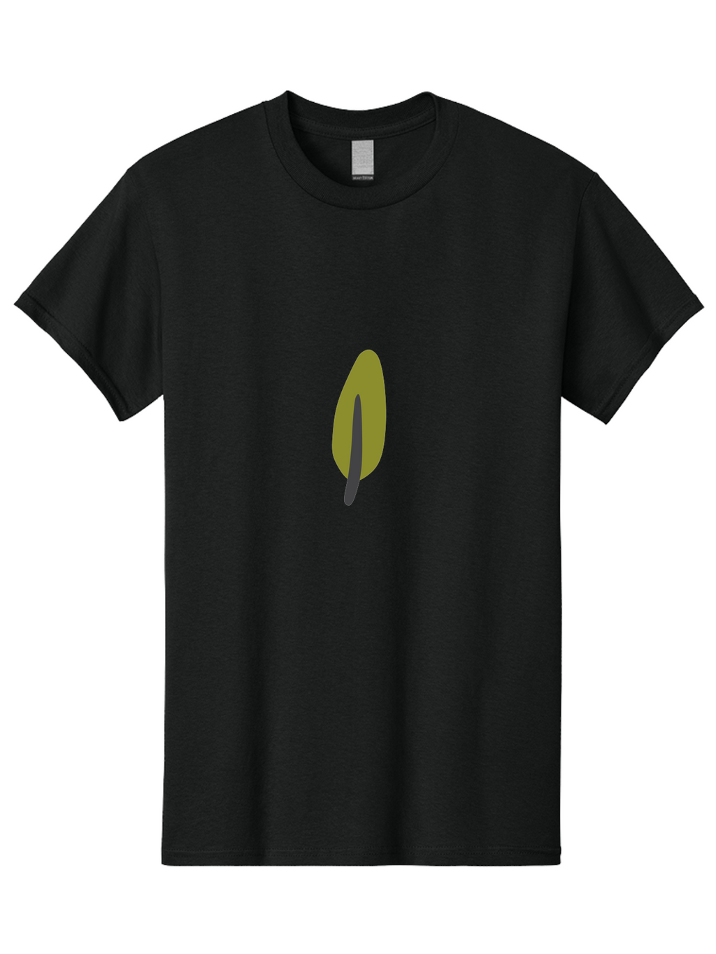 Knife-In-A-Brown-Object Men'S Graphic Tee, 100% Cotton, Comfortable Casual Summer Wear, Machine Washable, Olive Branch, Digital Illustration, Simple Leaf Design, Peaceful Symbol, Nature-Inspired Art, Minimalist Graphics, Symbolic Imagery Aad706