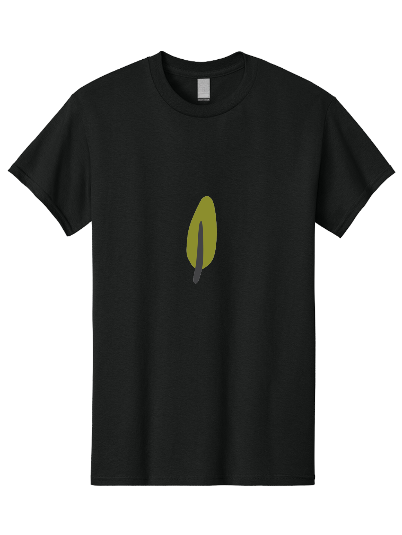 Knife-In-A-Brown-Object Men'S Graphic Tee, 100% Cotton, Comfortable Casual Summer Wear, Machine Washable, Olive Branch, Digital Illustration, Simple Leaf Design, Peaceful Symbol, Nature-Inspired Art, Minimalist Graphics, Symbolic Imagery Aad706