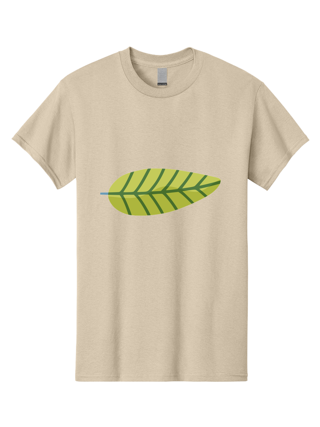 Leaf-1 Men'S Graphic Tee, 100% Cotton, Comfortable Casual Summer Wear, Machine Washable, Simple Leaf Illustration, Yellow Leaf, Dark Green Veins, Minimalist Design, Cartoon Leaf, Nature Graphic, Foliage Art, Leaf Pattern Aad709