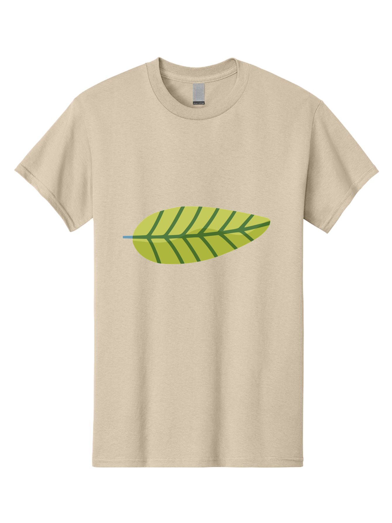 Leaf-1 Men'S Graphic Tee, 100% Cotton, Comfortable Casual Summer Wear, Machine Washable, Simple Leaf Illustration, Yellow Leaf, Dark Green Veins, Minimalist Design, Cartoon Leaf, Nature Graphic, Foliage Art, Leaf Pattern Aad709