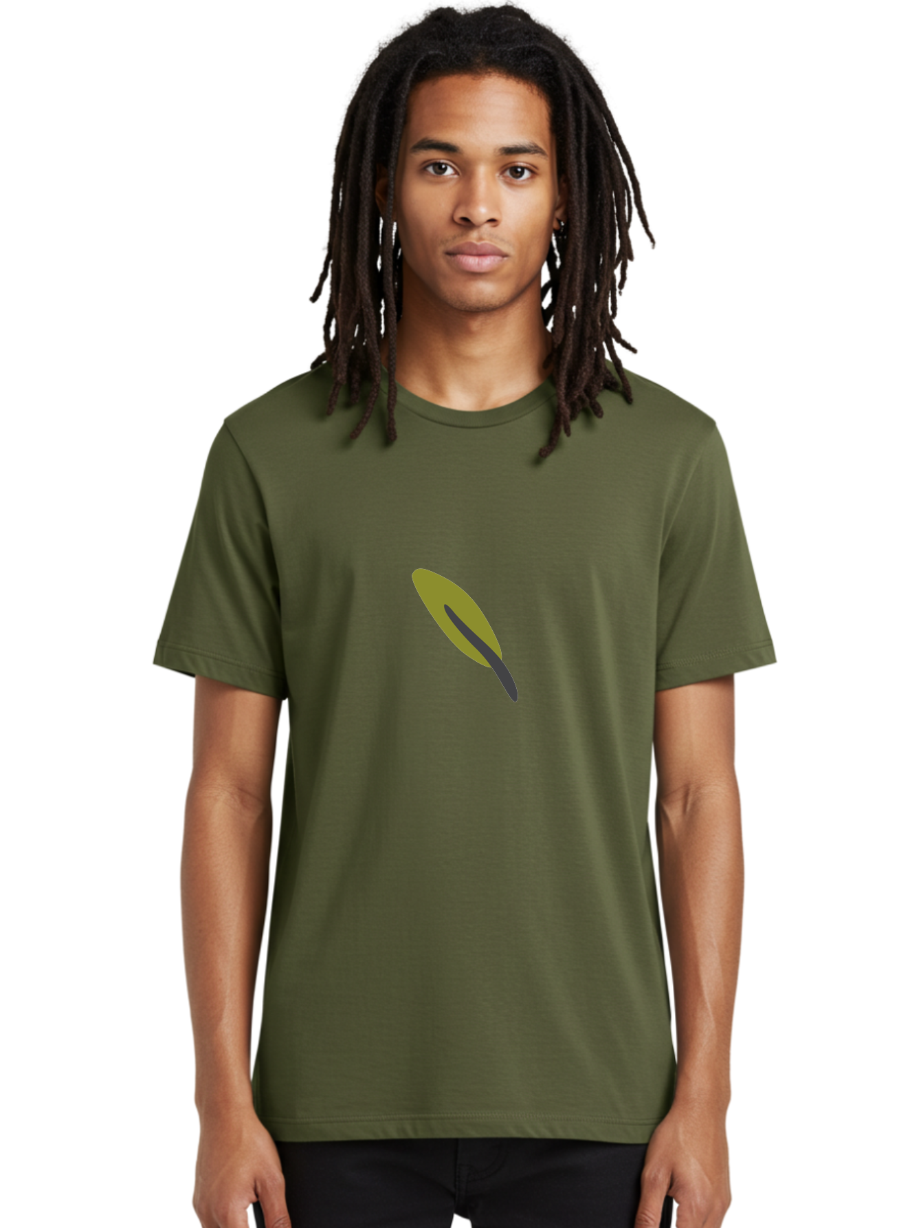 Leaf-3 Men'S Graphic Tee, 100% Cotton, Comfortable Casual Summer Wear, Machine Washable, Leaf Icon, Simple Design, Minimalist Art, Botanical Symbol, Graphic Illustration, Earthy Tones, Digital Art, Foliage Representation Aad711