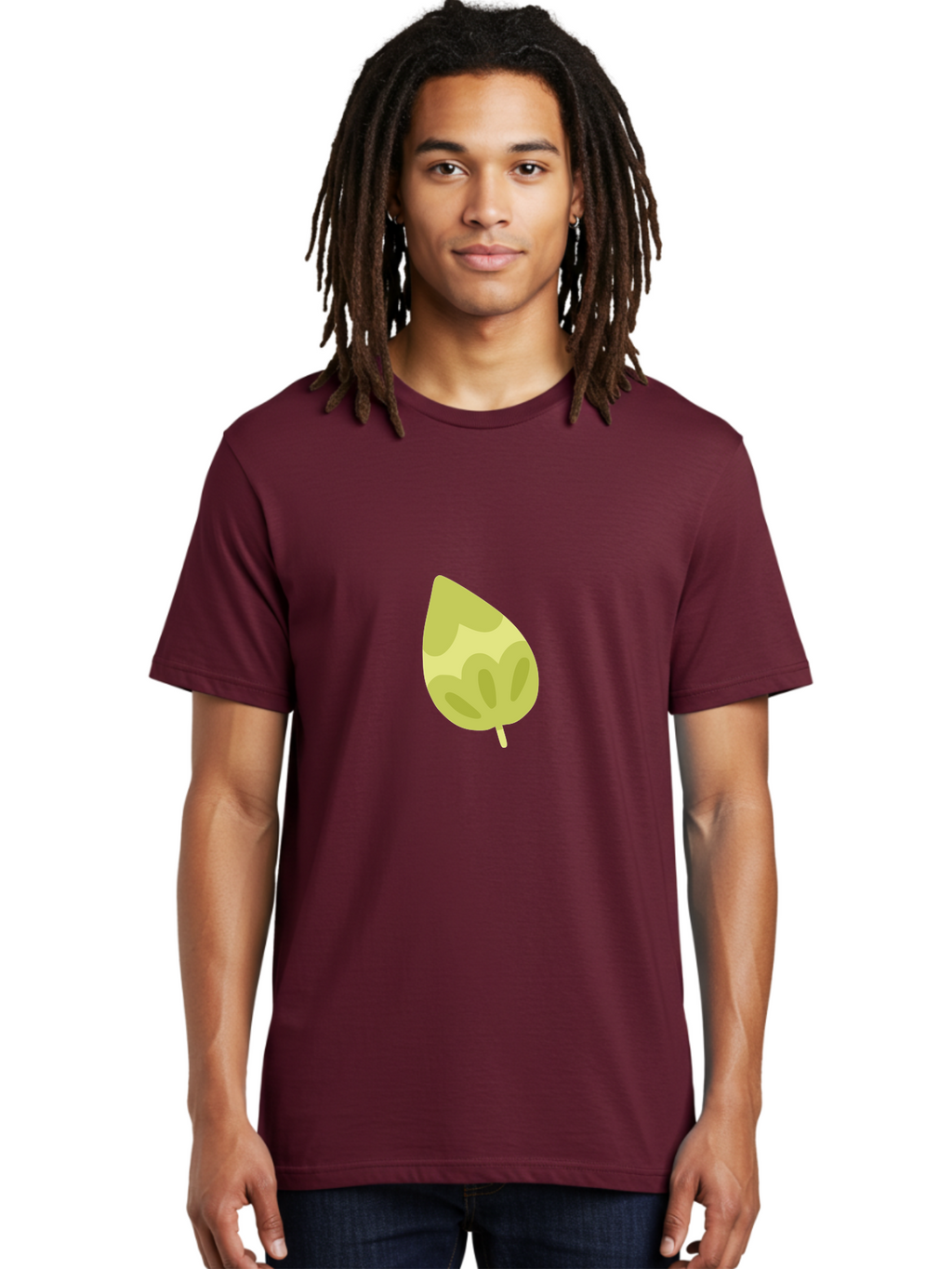 Leaf-4 Men'S Graphic Tee, 100% Cotton, Comfortable Casual Summer Wear, Machine Washable, Turnip Graphics, Cartoon Leaf, Yellow Leaf, Leaf Illustration, Simple Design, Digital Art, Minimalist Style, Leaf Pattern Aad712