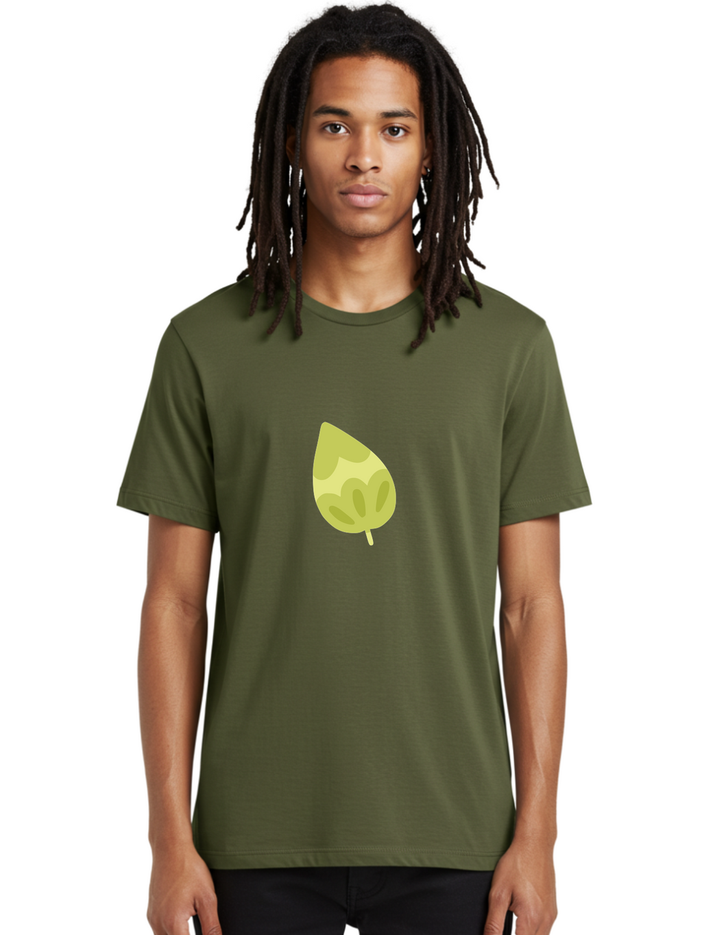 Leaf-4 Men'S Graphic Tee, 100% Cotton, Comfortable Casual Summer Wear, Machine Washable, Turnip Graphics, Cartoon Leaf, Yellow Leaf, Leaf Illustration, Simple Design, Digital Art, Minimalist Style, Leaf Pattern Aad712
