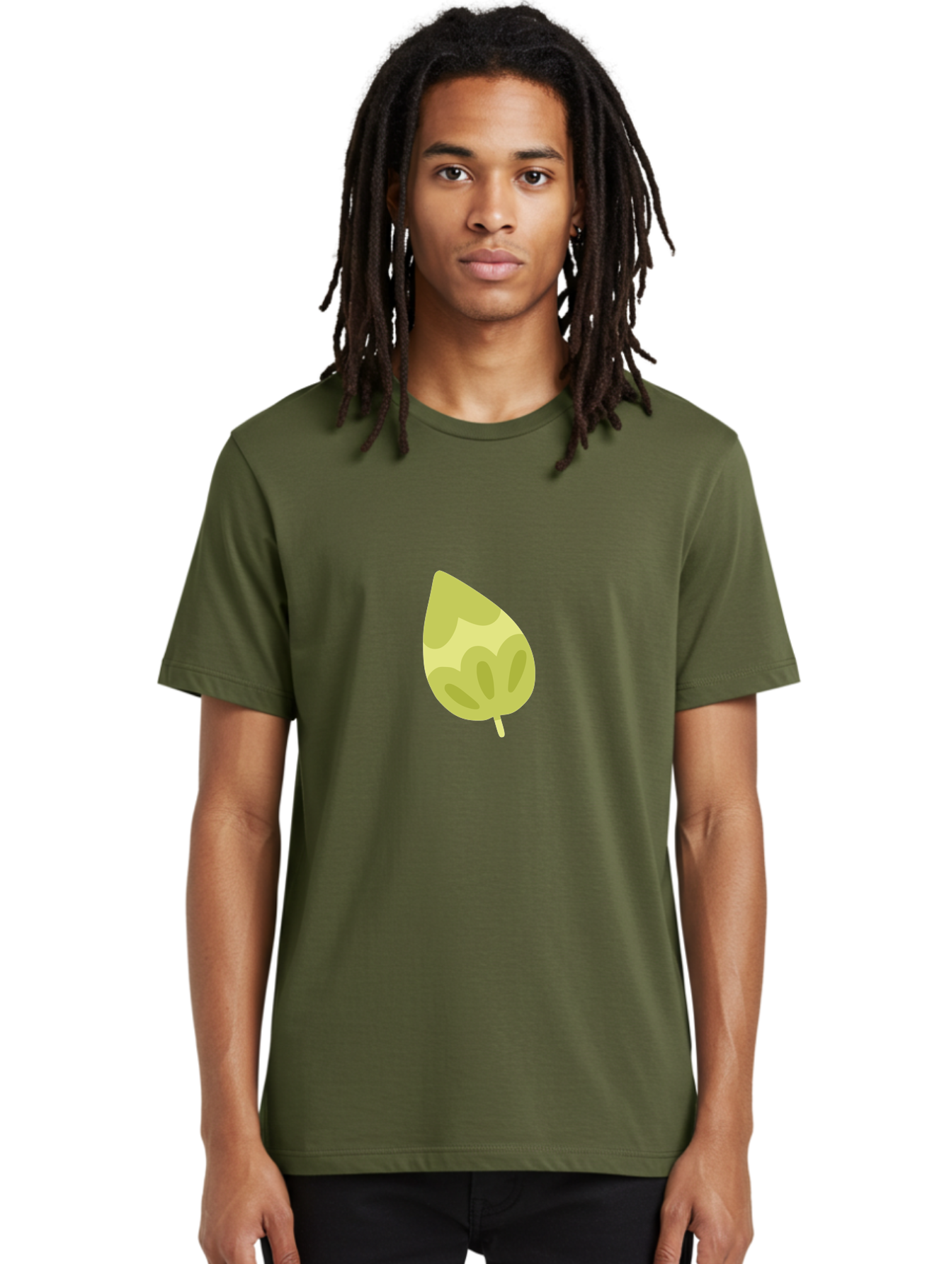 Leaf-4 Men'S Graphic Tee, 100% Cotton, Comfortable Casual Summer Wear, Machine Washable, Turnip Graphics, Cartoon Leaf, Yellow Leaf, Leaf Illustration, Simple Design, Digital Art, Minimalist Style, Leaf Pattern Aad712
