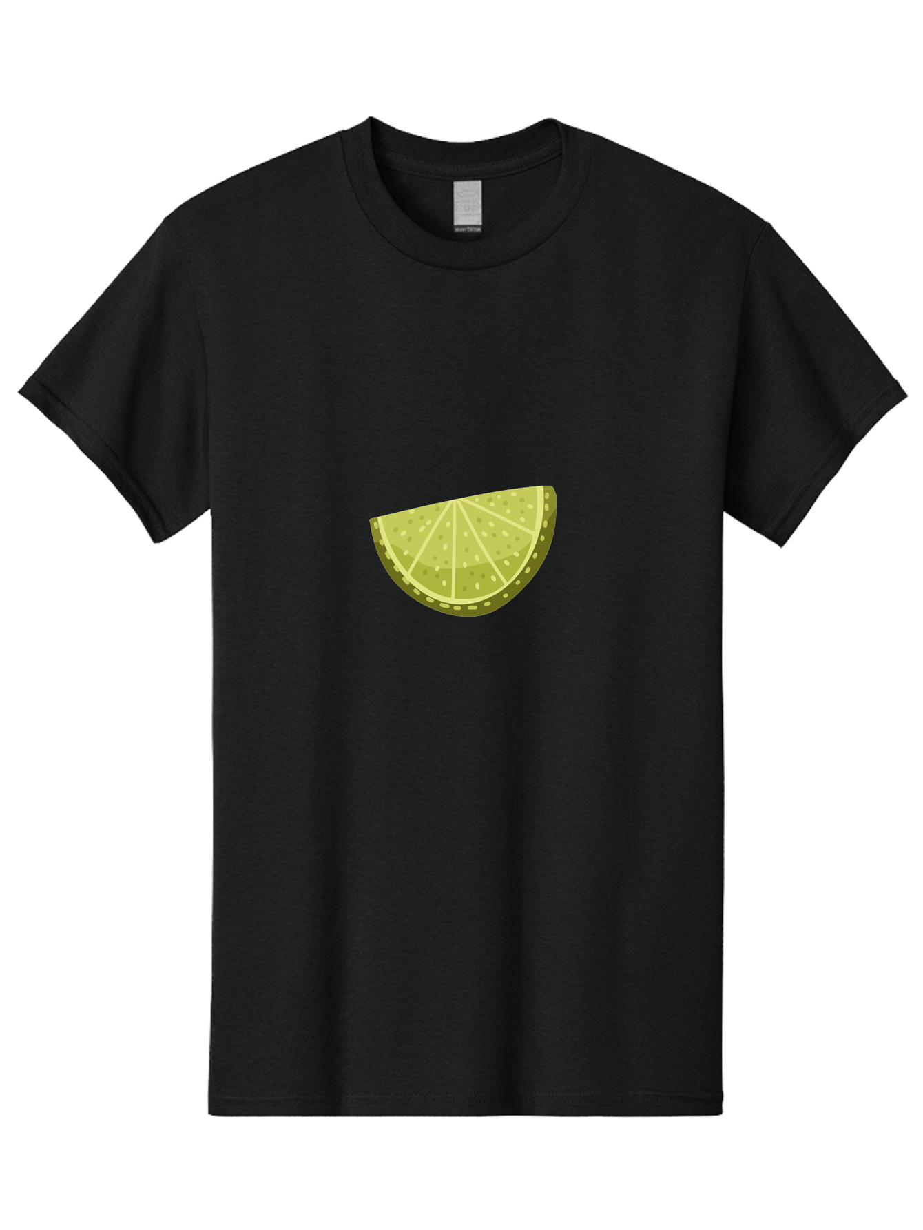 Lime-Wedge Men'S Graphic Tee, 100% Cotton, Comfortable Casual Summer Wear, Machine Washable, Lime Slice, Citrus Fruit, Green Citrus, Cocktail Garnish, Refreshing Drink, Citrus Wedge, Lime Juice, Summer Vibes, Healthy Snack Aad716
