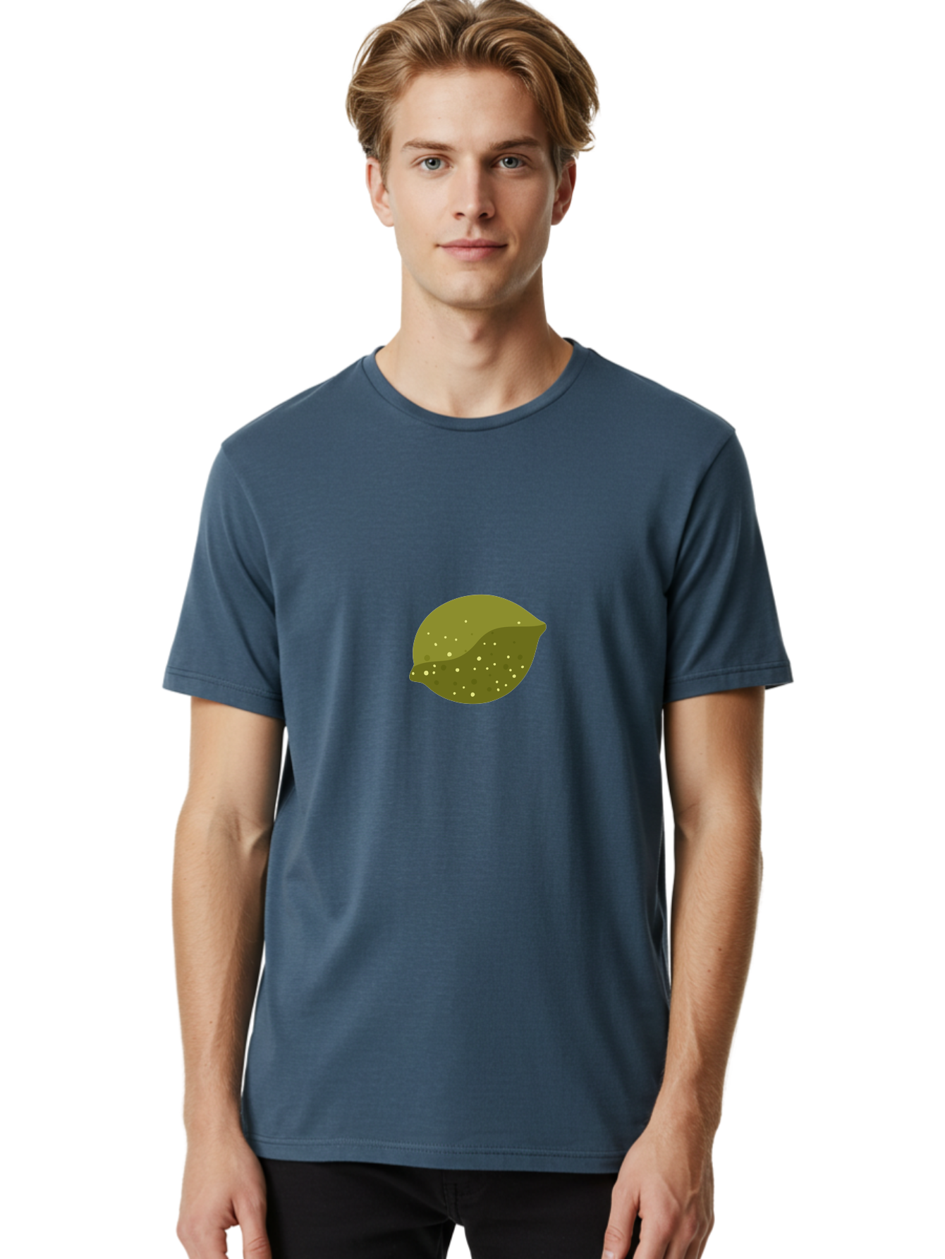 Lime-With-Spots Men'S Graphic Tee, 100% Cotton, Comfortable Casual Summer Wear, Machine Washable, Green Lime, Citrus Fruit, Vibrant Colors, Dynamic Spots, Fresh Produce, Bold Graphics, Digital Illustration, 2D Art Aad717