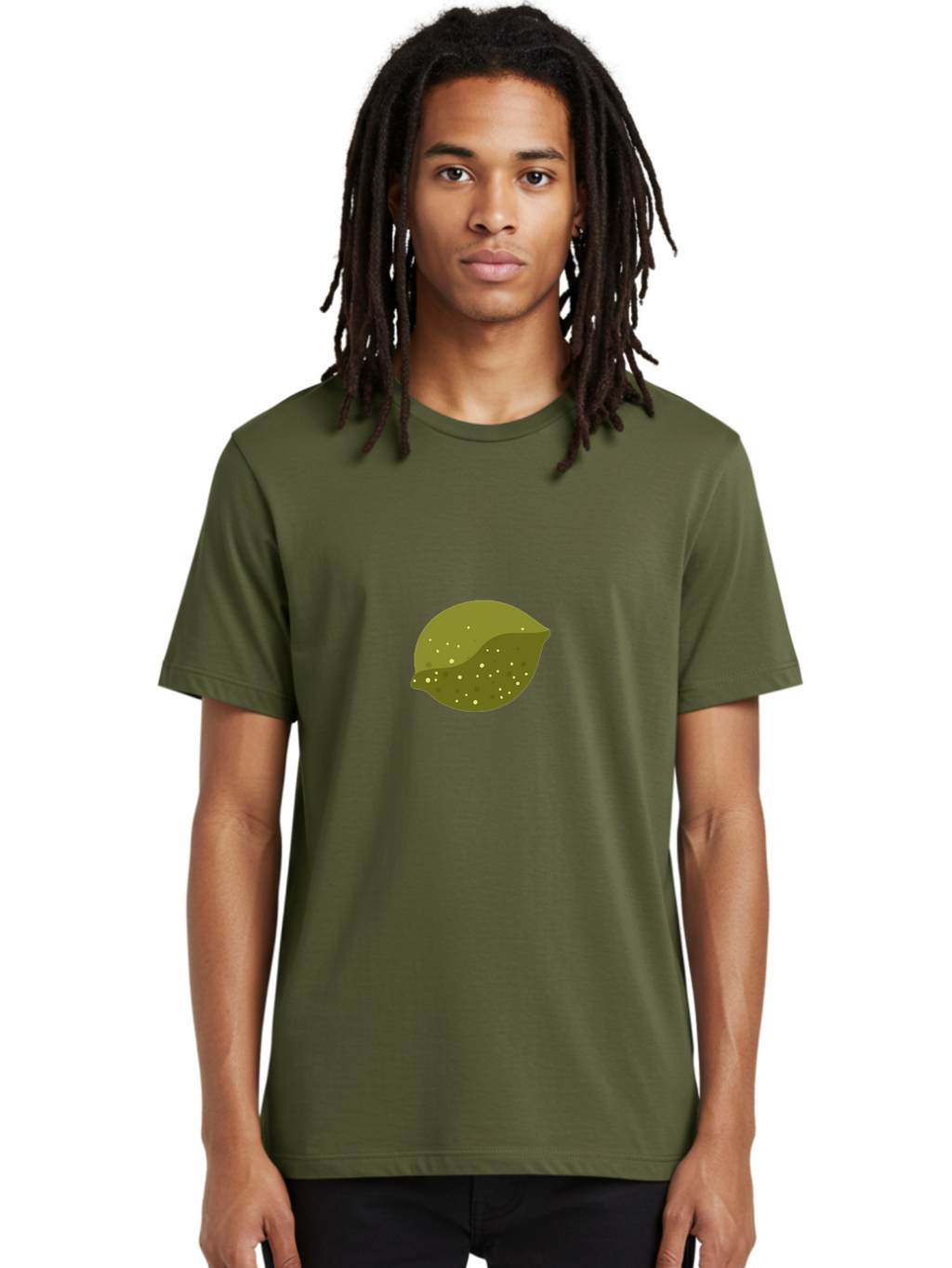 Lime-With-Spots Men'S Graphic Tee, 100% Cotton, Comfortable Casual Summer Wear, Machine Washable, Green Lime, Citrus Fruit, Vibrant Colors, Dynamic Spots, Fresh Produce, Bold Graphics, Digital Illustration, 2D Art Aad717