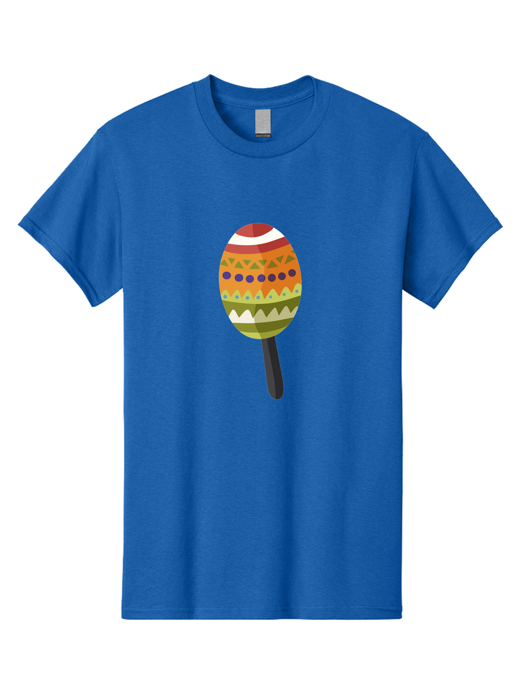 Maraca Men'S Graphic Tee, 100% Cotton, Comfortable Casual Summer Wear, Machine Washable, Maraca, Music, Instrument, Latin American, Rhythm, Cultural Heritage, Traditional, Festive Atmosphere, Patterned Design, Colorful Aad718