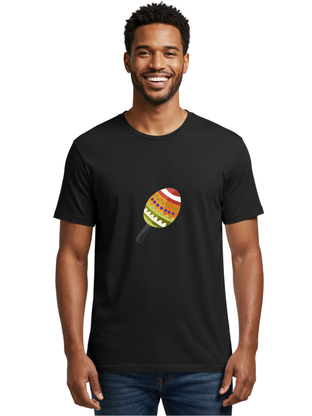 Maracas Men'S Graphic Tee, 100% Cotton, Comfortable Casual Summer Wear, Machine Washable, Colorful Maracas, Maraca Instrument, Musical Instrument, Latin American Music, Vibrant Patterns, Rhythmic Beats, Festive Atmosphere, Cultural Heritage Aad719