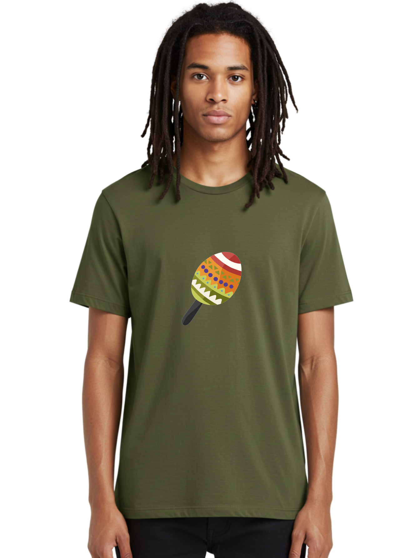 Maracas Men'S Graphic Tee, 100% Cotton, Comfortable Casual Summer Wear, Machine Washable, Colorful Maracas, Maraca Instrument, Musical Instrument, Latin American Music, Vibrant Patterns, Rhythmic Beats, Festive Atmosphere, Cultural Heritage Aad719