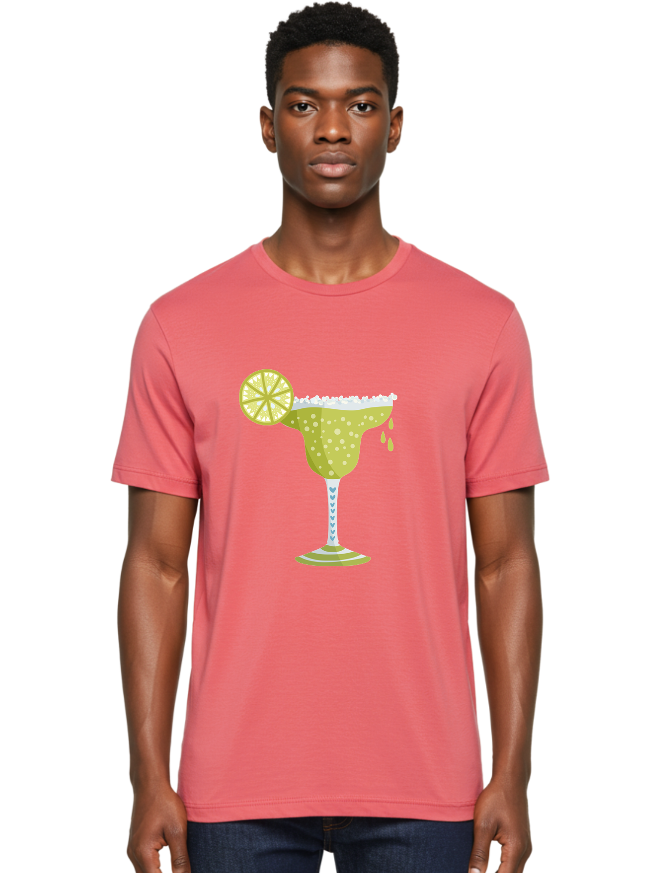 Margarita Men'S Graphic Tee, 100% Cotton, Comfortable Casual Summer Wear, Machine Washable, Classic Margarita Cocktail, Salt Rim, Lime Wheel, Refreshing Drink, Party Drink, Barware, Green Drink, Citrus Flavor Aad720