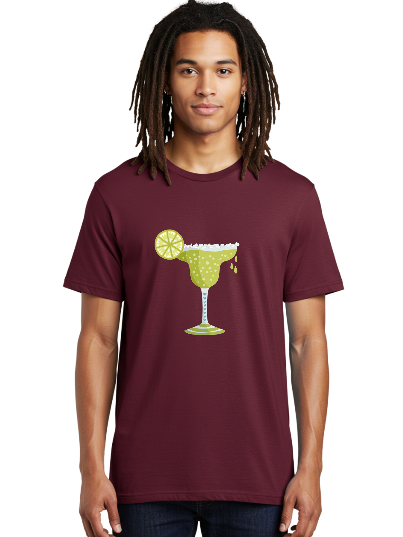 Margarita Men'S Graphic Tee, 100% Cotton, Comfortable Casual Summer Wear, Machine Washable, Classic Margarita Cocktail, Salt Rim, Lime Wheel, Refreshing Drink, Party Drink, Barware, Green Drink, Citrus Flavor Aad720
