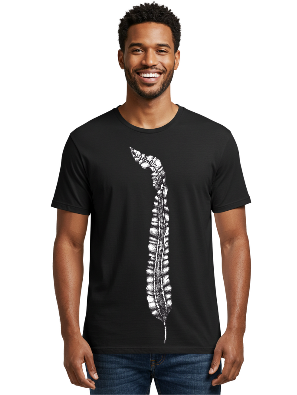 Paleodictyon Men'S Graphic Tee, 100% Cotton, Comfortable Casual Summer Wear, Machine Washable, Black And White Centipede, Detailed Illustration, Many Legs, Invertebrate Animal, Creepy Crawlers, Entomology Art, Detailed Drawing Aad727