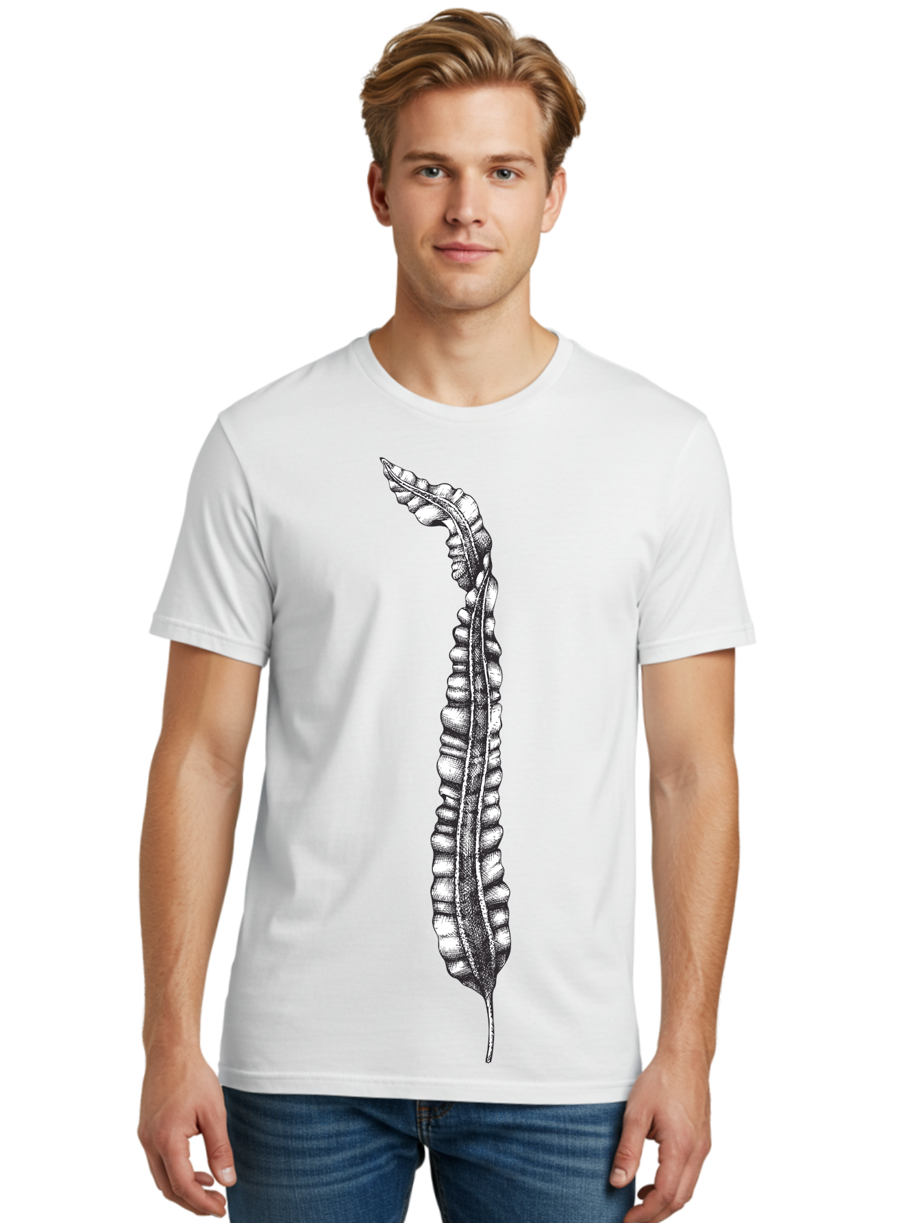 Paleodictyon Men'S Graphic Tee, 100% Cotton, Comfortable Casual Summer Wear, Machine Washable, Black And White Centipede, Detailed Illustration, Many Legs, Invertebrate Animal, Creepy Crawlers, Entomology Art, Detailed Drawing Aad727