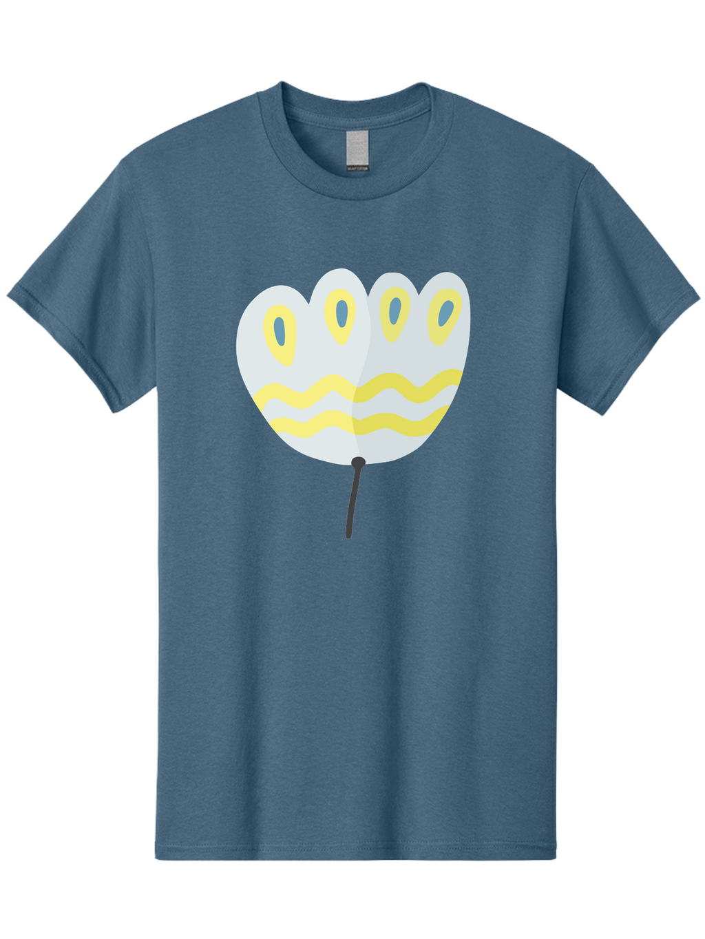 Parasol Men'S Graphic Tee, 100% Cotton, Comfortable Casual Summer Wear, Machine Washable, White Parasol, Yellow Stripes, Cartoon Style, Wavy Lines, Decorative Umbrella, Vibrant Design, Outdoor Accessory, Whimsical Illustration Aad728