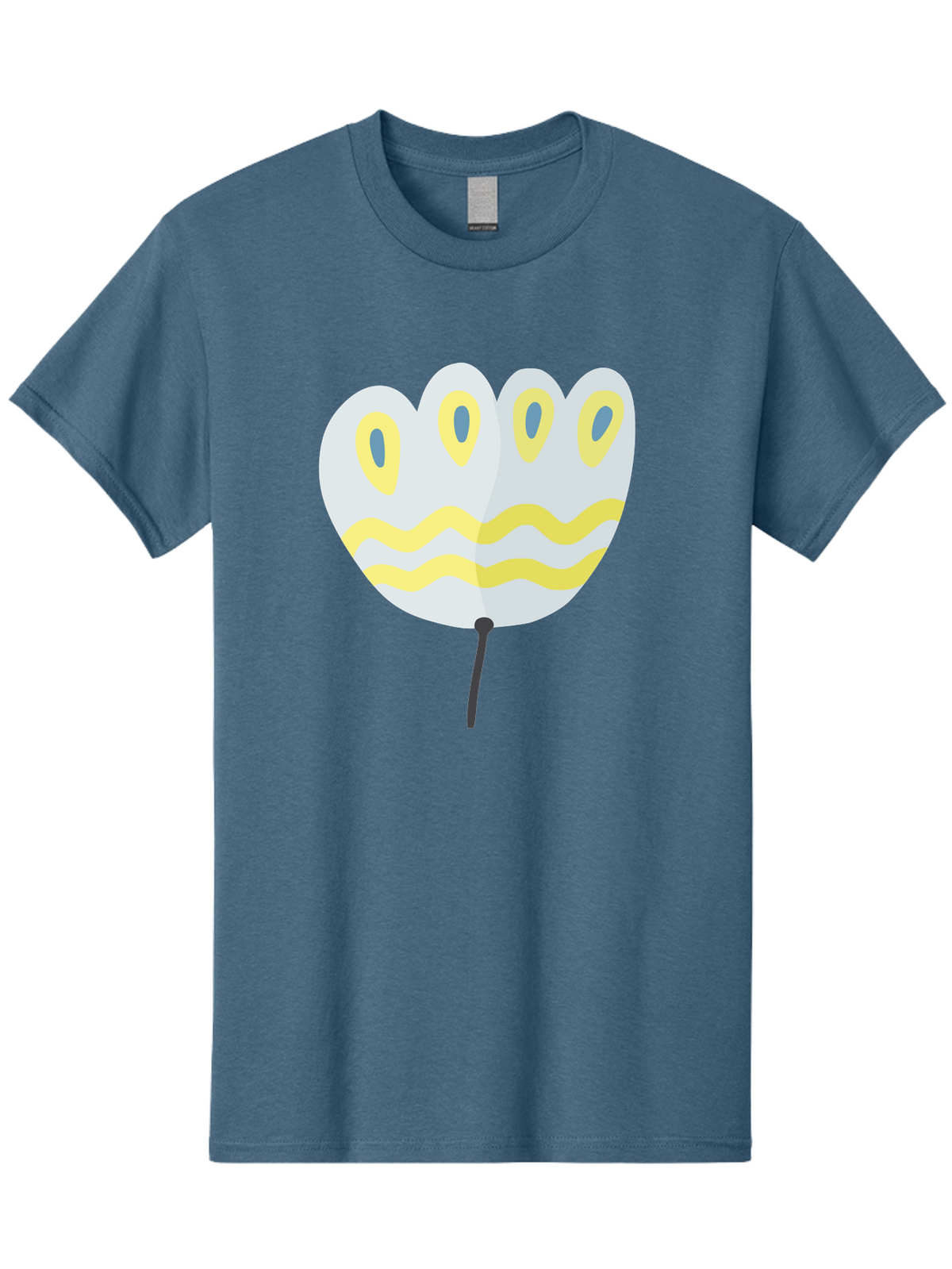 Parasol Men'S Graphic Tee, 100% Cotton, Comfortable Casual Summer Wear, Machine Washable, White Parasol, Yellow Stripes, Cartoon Style, Wavy Lines, Decorative Umbrella, Vibrant Design, Outdoor Accessory, Whimsical Illustration Aad728