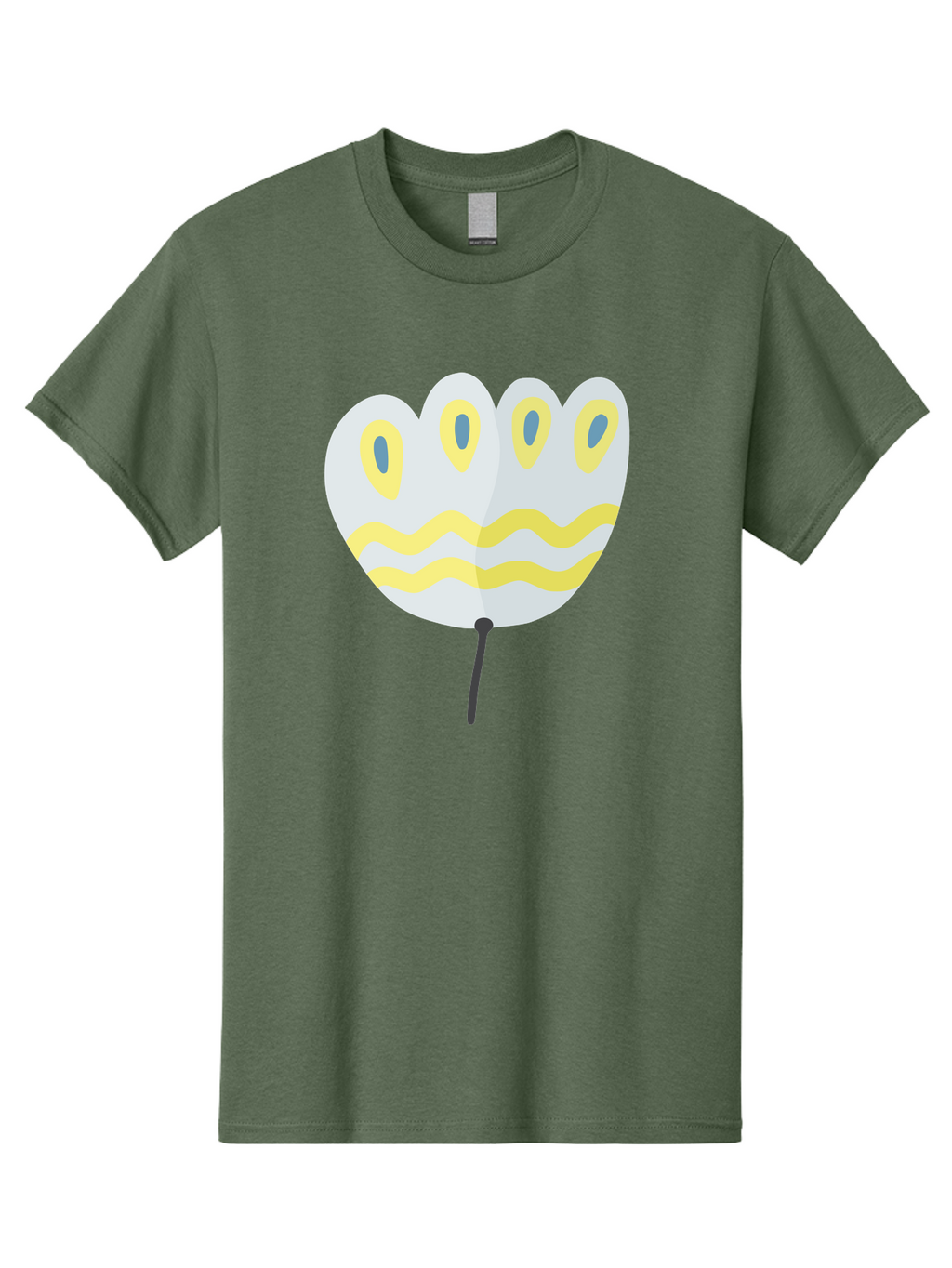 Parasol Men'S Graphic Tee, 100% Cotton, Comfortable Casual Summer Wear, Machine Washable, White Parasol, Yellow Stripes, Cartoon Style, Wavy Lines, Decorative Umbrella, Vibrant Design, Outdoor Accessory, Whimsical Illustration Aad728