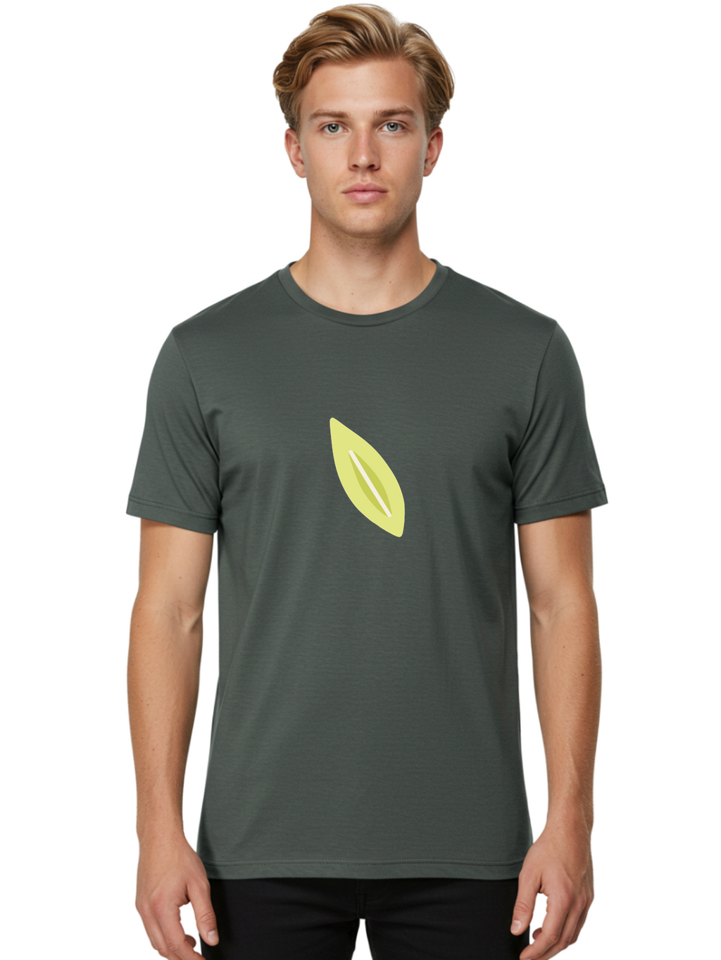 Pea-Pod Men'S Graphic Tee, 100% Cotton, Comfortable Casual Summer Wear, Machine Washable, Pistachio Nut, Open Pistachio, Green Nut, Snack Food, Healthy Eating, Nutty Flavor Aad730