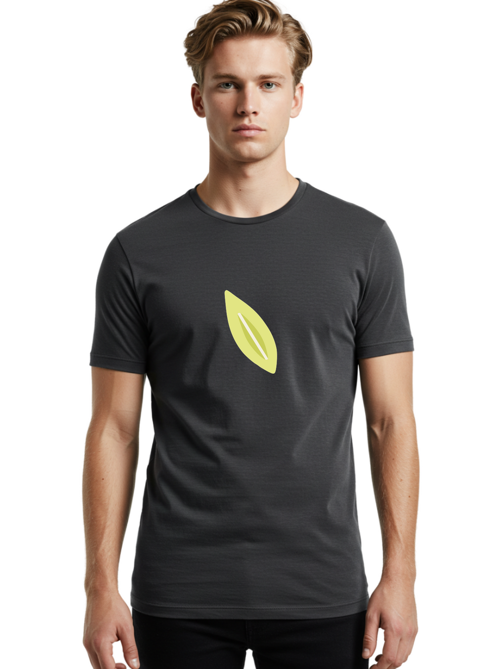 Pea-Pod Men'S Graphic Tee, 100% Cotton, Comfortable Casual Summer Wear, Machine Washable, Pistachio Nut, Open Pistachio, Green Nut, Snack Food, Healthy Eating, Nutty Flavor Aad730