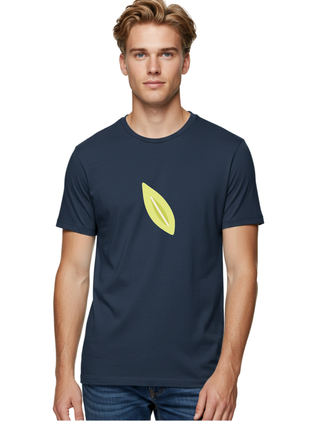 Pea-Pod Men'S Graphic Tee, 100% Cotton, Comfortable Casual Summer Wear, Machine Washable, Pistachio Nut, Open Pistachio, Green Nut, Snack Food, Healthy Eating, Nutty Flavor Aad730