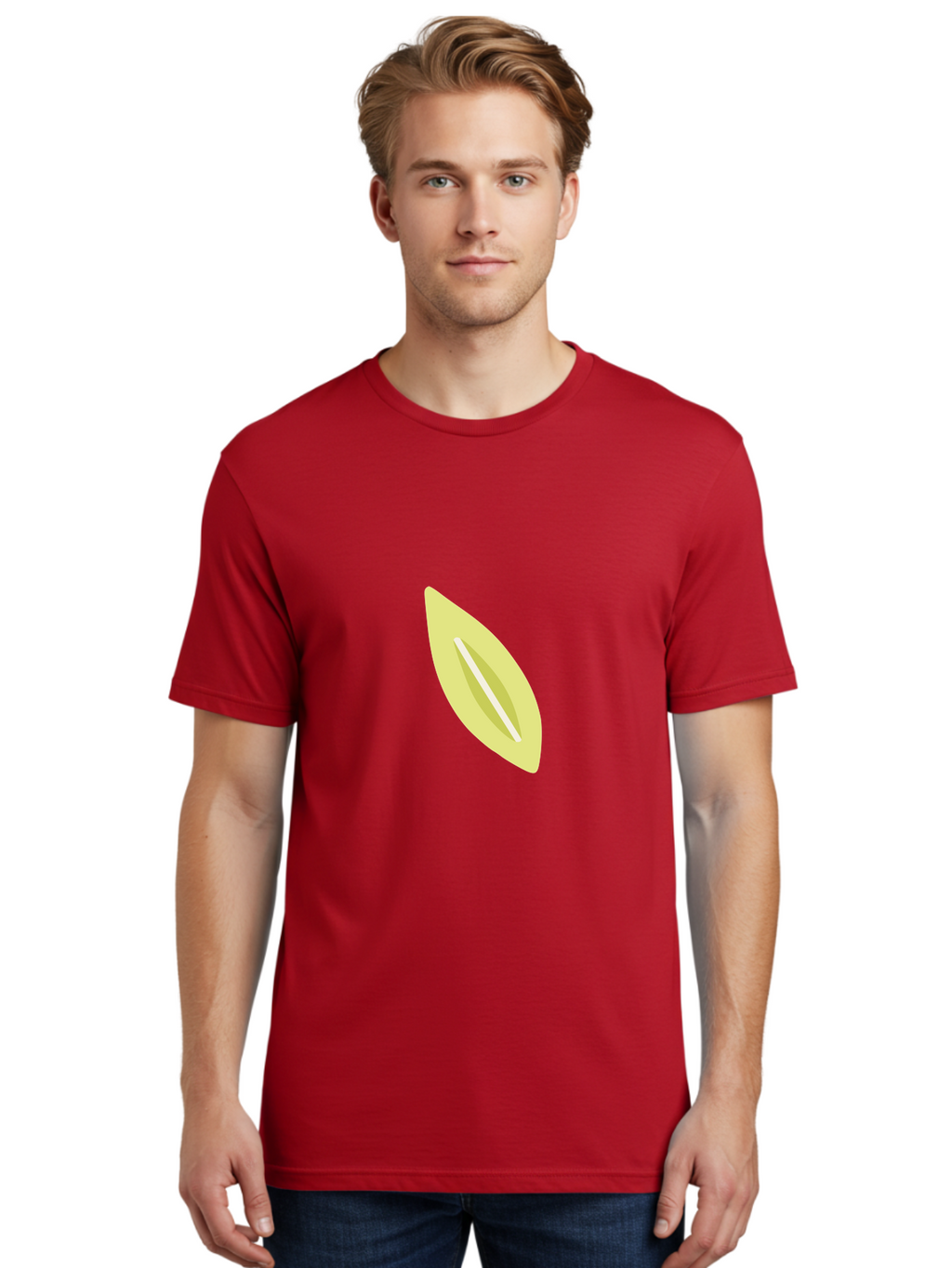 Pea-Pod Men'S Graphic Tee, 100% Cotton, Comfortable Casual Summer Wear, Machine Washable, Pistachio Nut, Open Pistachio, Green Nut, Snack Food, Healthy Eating, Nutty Flavor Aad730