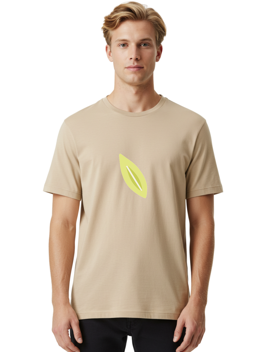 Pea-Pod Men'S Graphic Tee, 100% Cotton, Comfortable Casual Summer Wear, Machine Washable, Pistachio Nut, Open Pistachio, Green Nut, Snack Food, Healthy Eating, Nutty Flavor Aad730