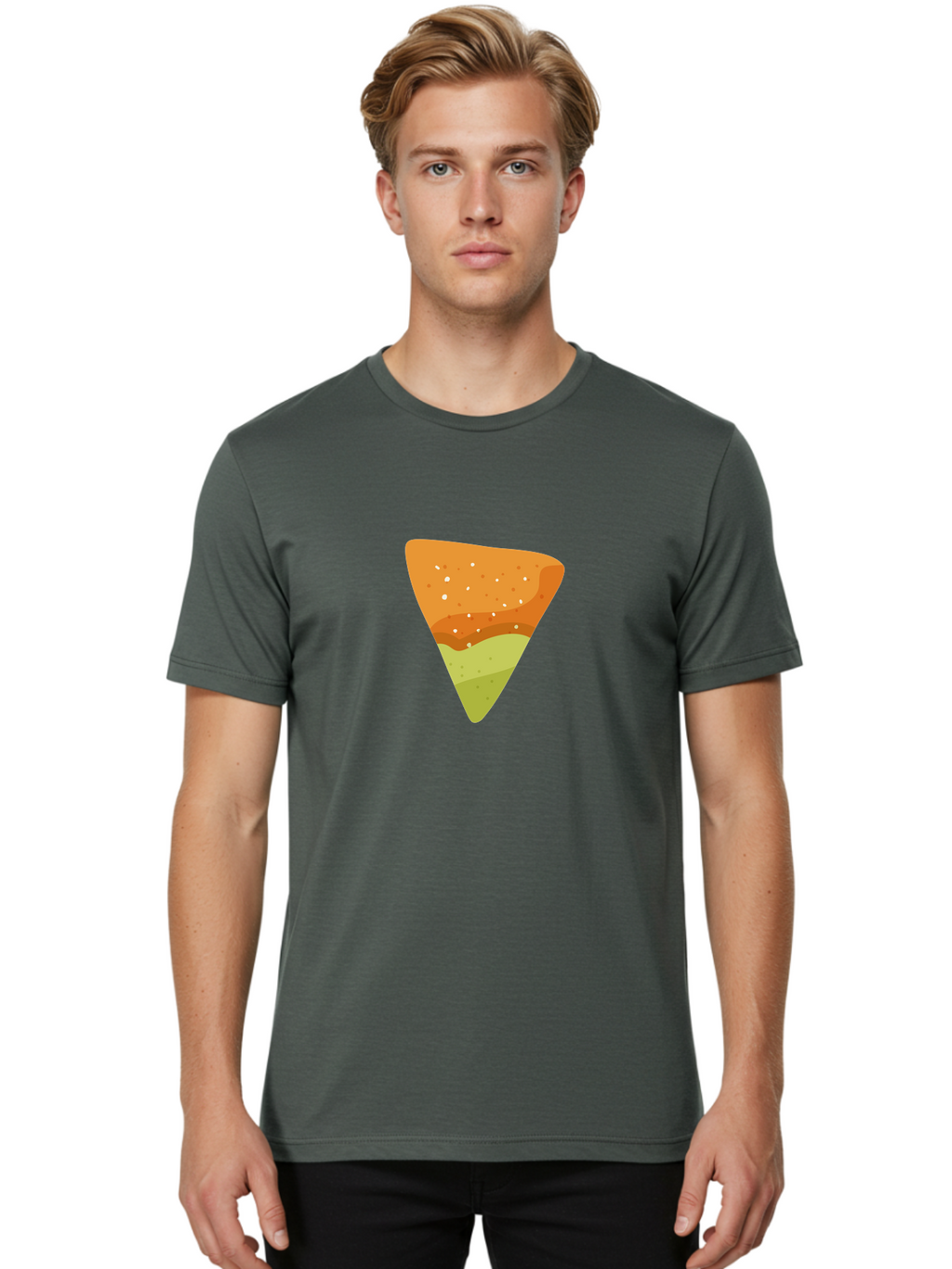 Pizza-Slice-2 Men'S Graphic Tee, 100% Cotton, Comfortable Casual Summer Wear, Machine Washable, Pizza Slice, Italian Food, Delicious Meal, Tasty Treats, Food Graphics, Triangular Shape, Layered Toppings, White Sesame Seeds Aad735