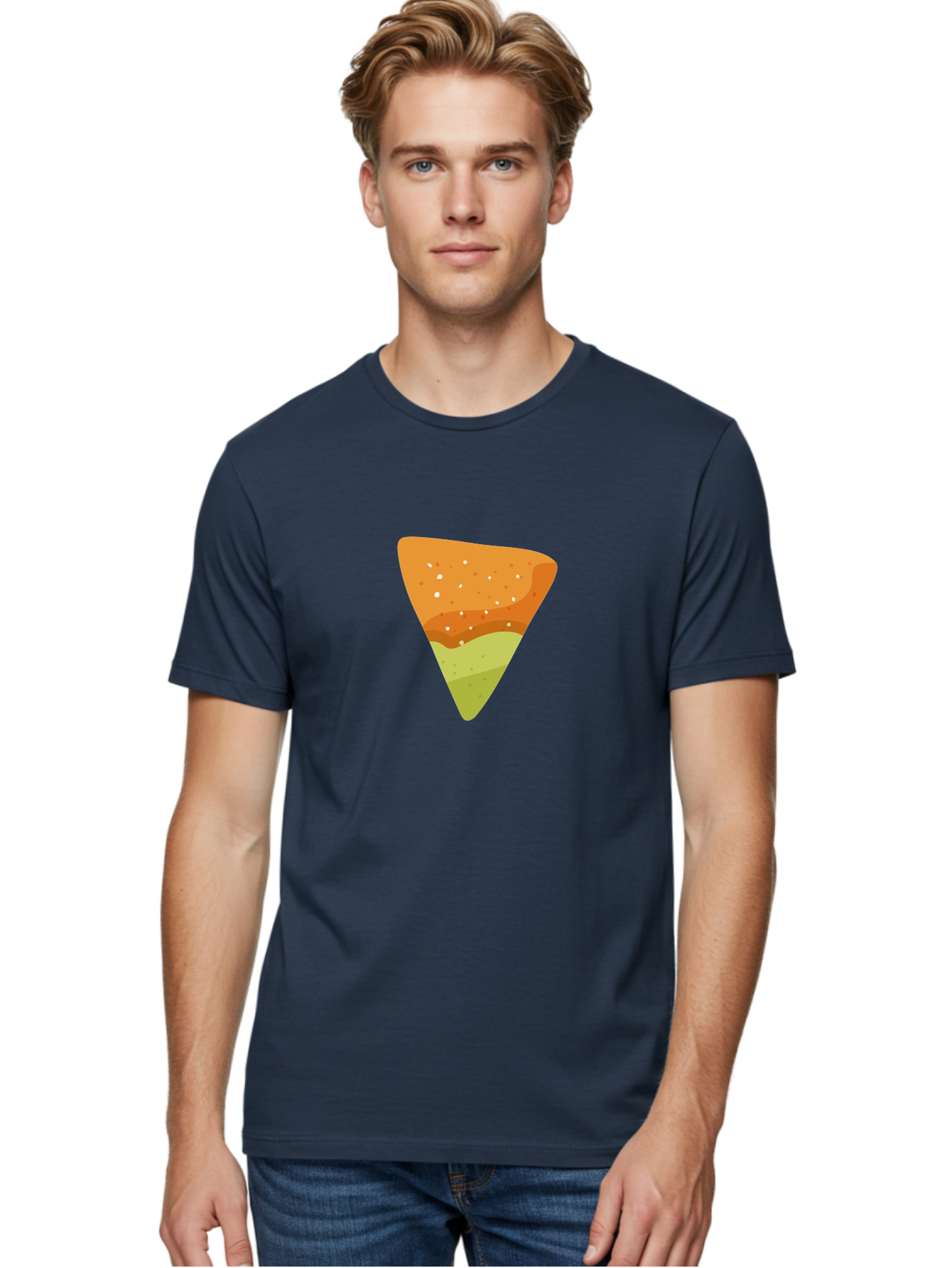 Pizza-Slice-2 Men'S Graphic Tee, 100% Cotton, Comfortable Casual Summer Wear, Machine Washable, Pizza Slice, Italian Food, Delicious Meal, Tasty Treats, Food Graphics, Triangular Shape, Layered Toppings, White Sesame Seeds Aad735