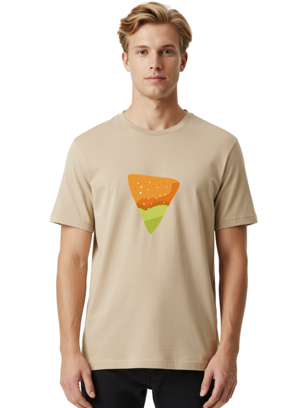 Pizza-Slice-2 Men'S Graphic Tee, 100% Cotton, Comfortable Casual Summer Wear, Machine Washable, Pizza Slice, Italian Food, Delicious Meal, Tasty Treats, Food Graphics, Triangular Shape, Layered Toppings, White Sesame Seeds Aad735