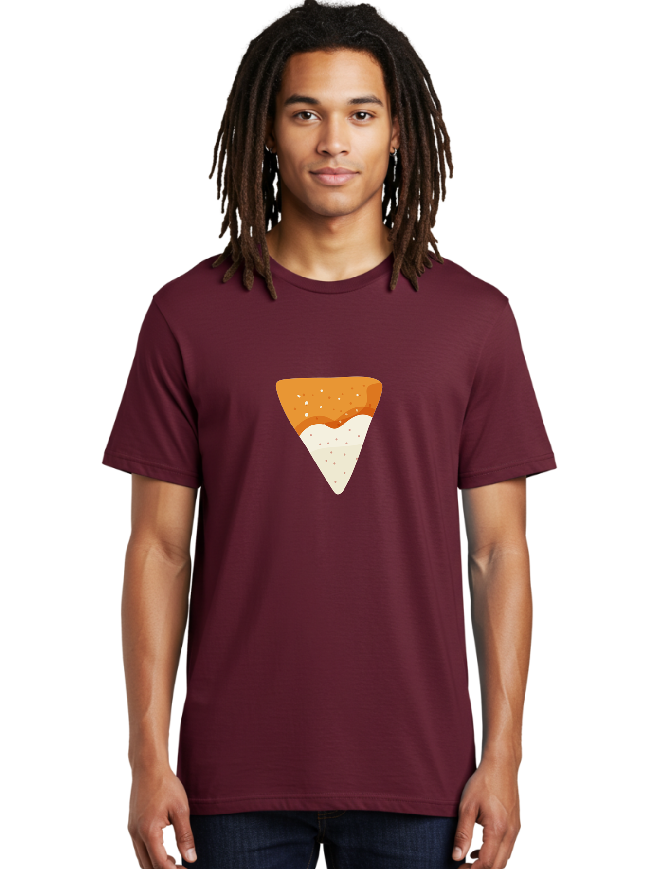 Pizza-Slice Men'S Graphic Tee, 100% Cotton, Comfortable Casual Summer Wear, Machine Washable, Pizza Slice, Italian Food, Cheese Pizza, Food Illustration, Graphic Design, Triangular Shape, Crispy Crust Aad737