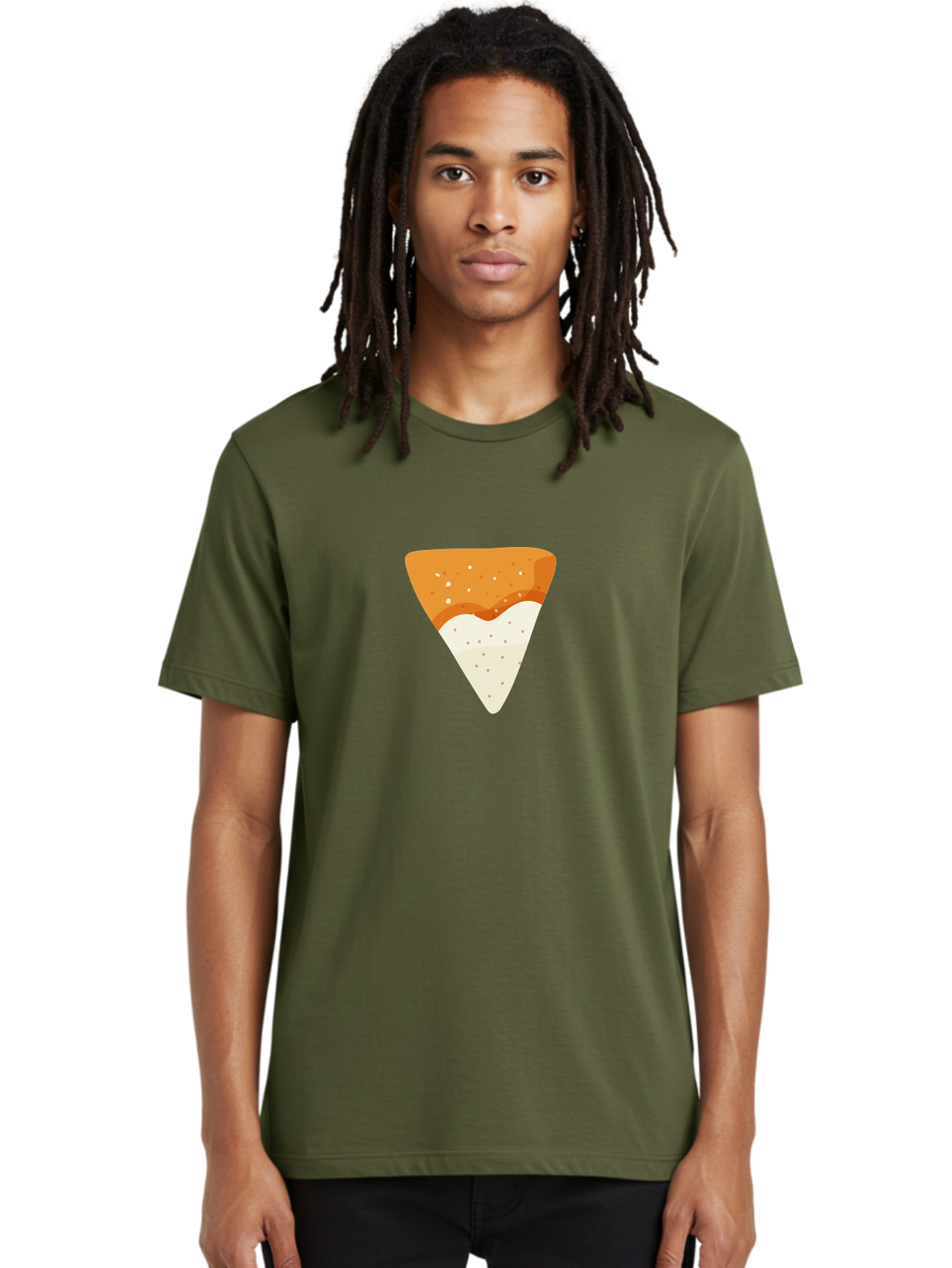 Pizza-Slice Men'S Graphic Tee, 100% Cotton, Comfortable Casual Summer Wear, Machine Washable, Pizza Slice, Italian Food, Cheese Pizza, Food Illustration, Graphic Design, Triangular Shape, Crispy Crust Aad737