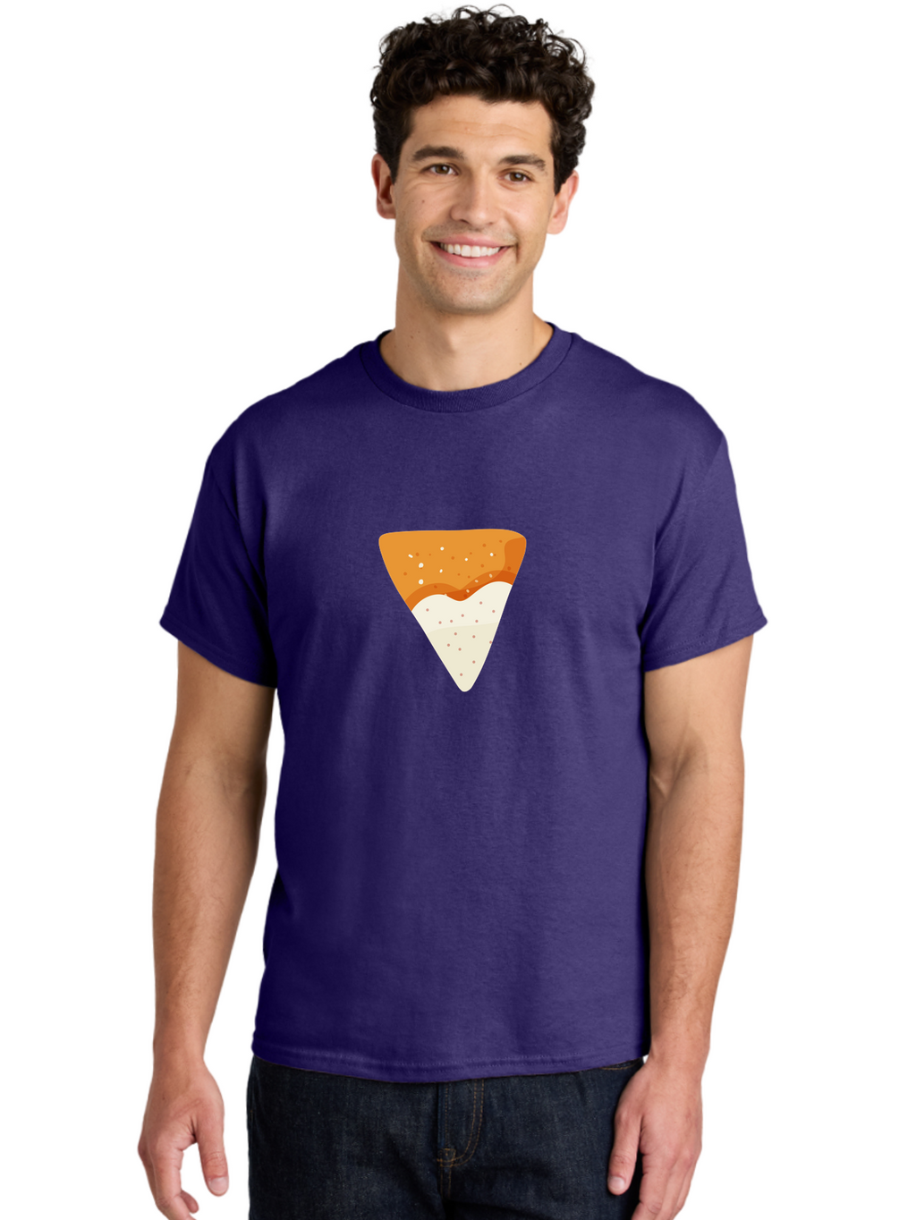 Pizza-Slice Men'S Graphic Tee, 100% Cotton, Comfortable Casual Summer Wear, Machine Washable, Pizza Slice, Italian Food, Cheese Pizza, Food Illustration, Graphic Design, Triangular Shape, Crispy Crust Aad737