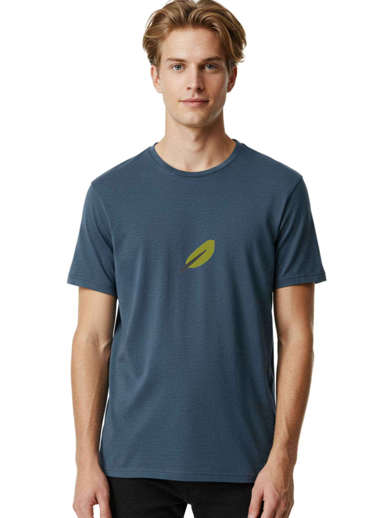 Quill-Pen-1 Men'S Graphic Tee, 100% Cotton, Comfortable Casual Summer Wear, Machine Washable, Quill Pen, Vintage Writing Instrument, Traditional Writing Tool, Antique Stationery, Nostalgic Symbol, Classic Literature Aad740