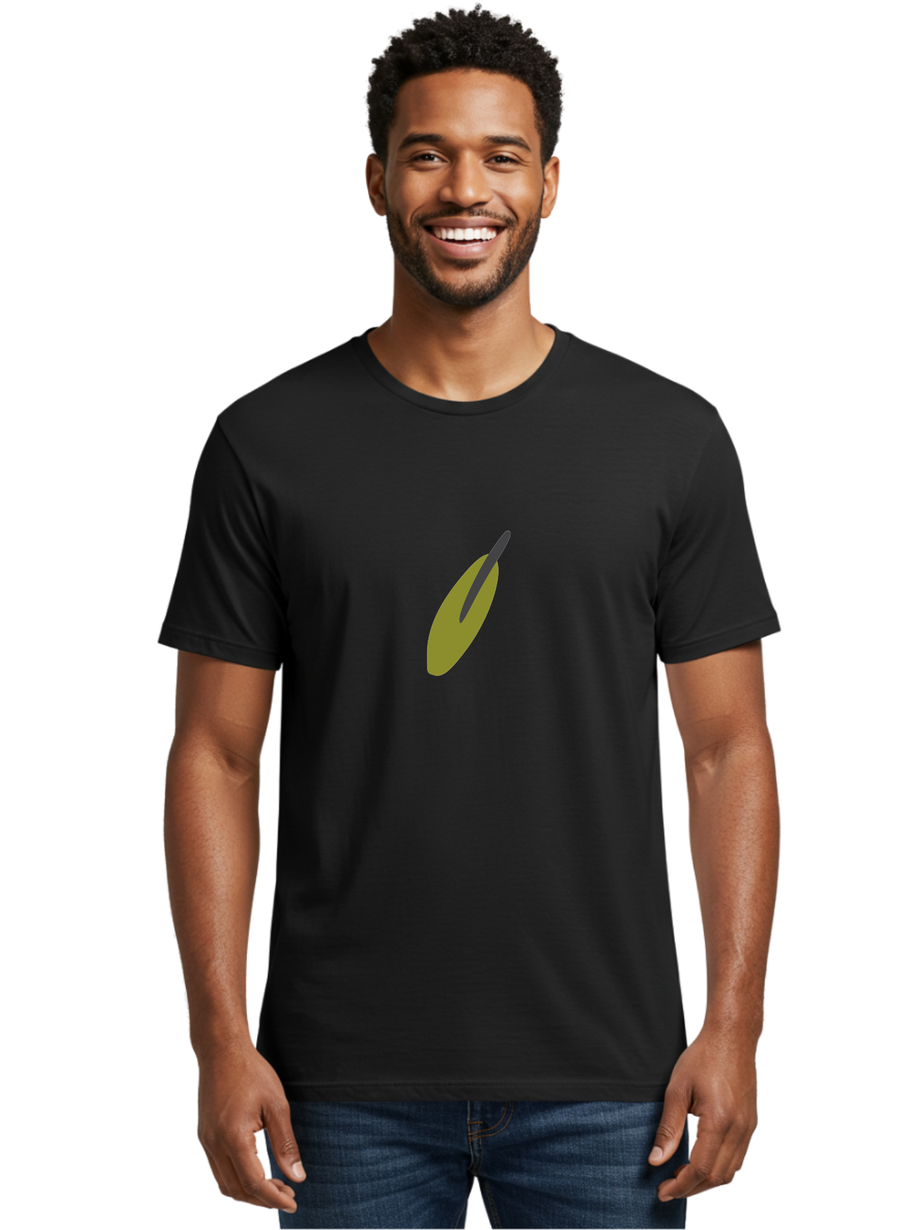 Quill-Pen Men'S Graphic Tee, 100% Cotton, Comfortable Casual Summer Wear, Machine Washable, Pen Nib, Writing Instrument, Office Supplies, Stationery, Black Pen, Tip Of Pen, Graphic Design Aad741