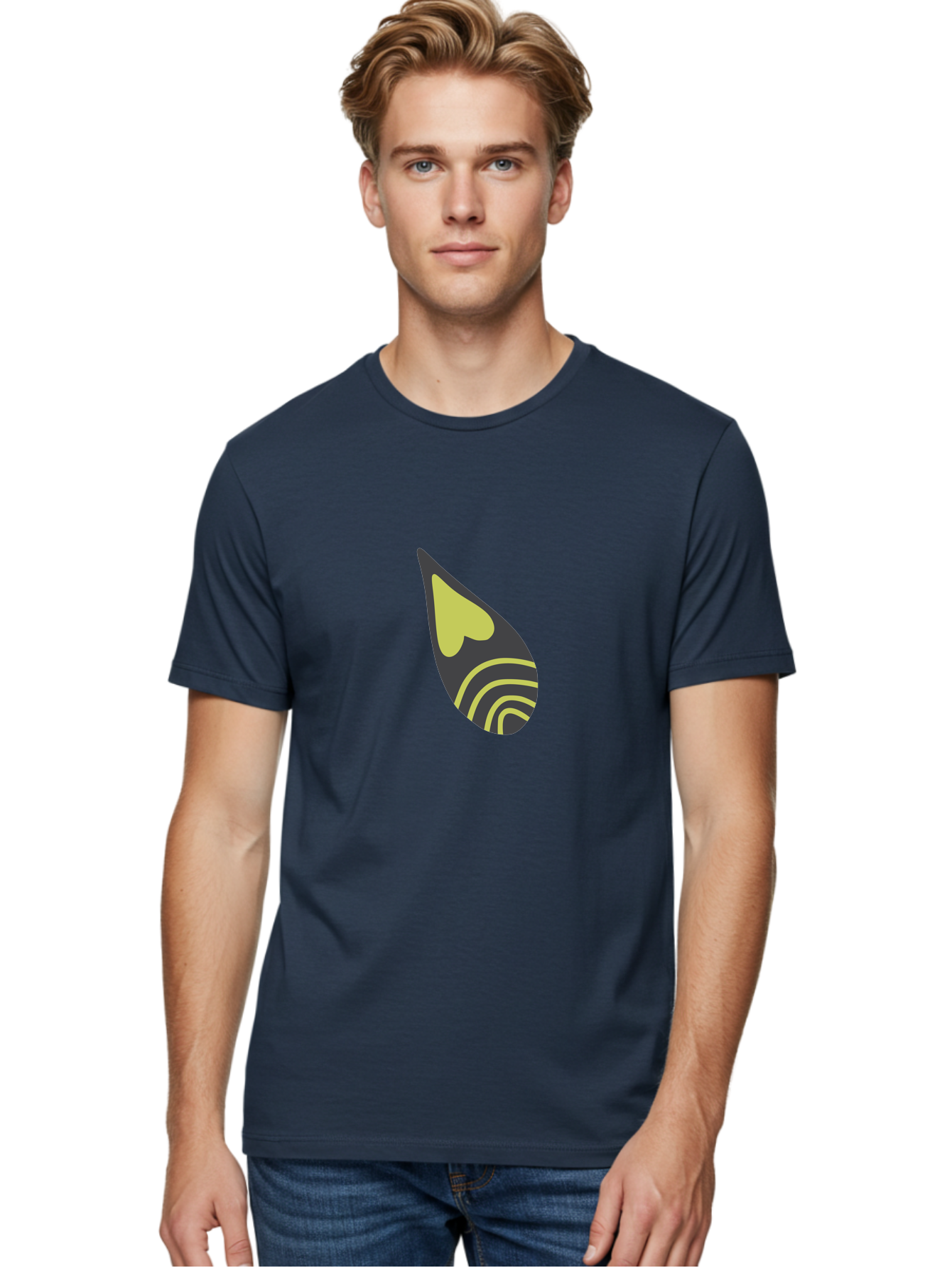 Spotify-Logo Men'S Graphic Tee, 100% Cotton, Comfortable Casual Summer Wear, Machine Washable, Spotify Logo, Music Streaming Service, Black And Yellow Design, Heart Shaped Icon, Stylized Sound Waves, Modern Branding, Digital Music Platform Aad761