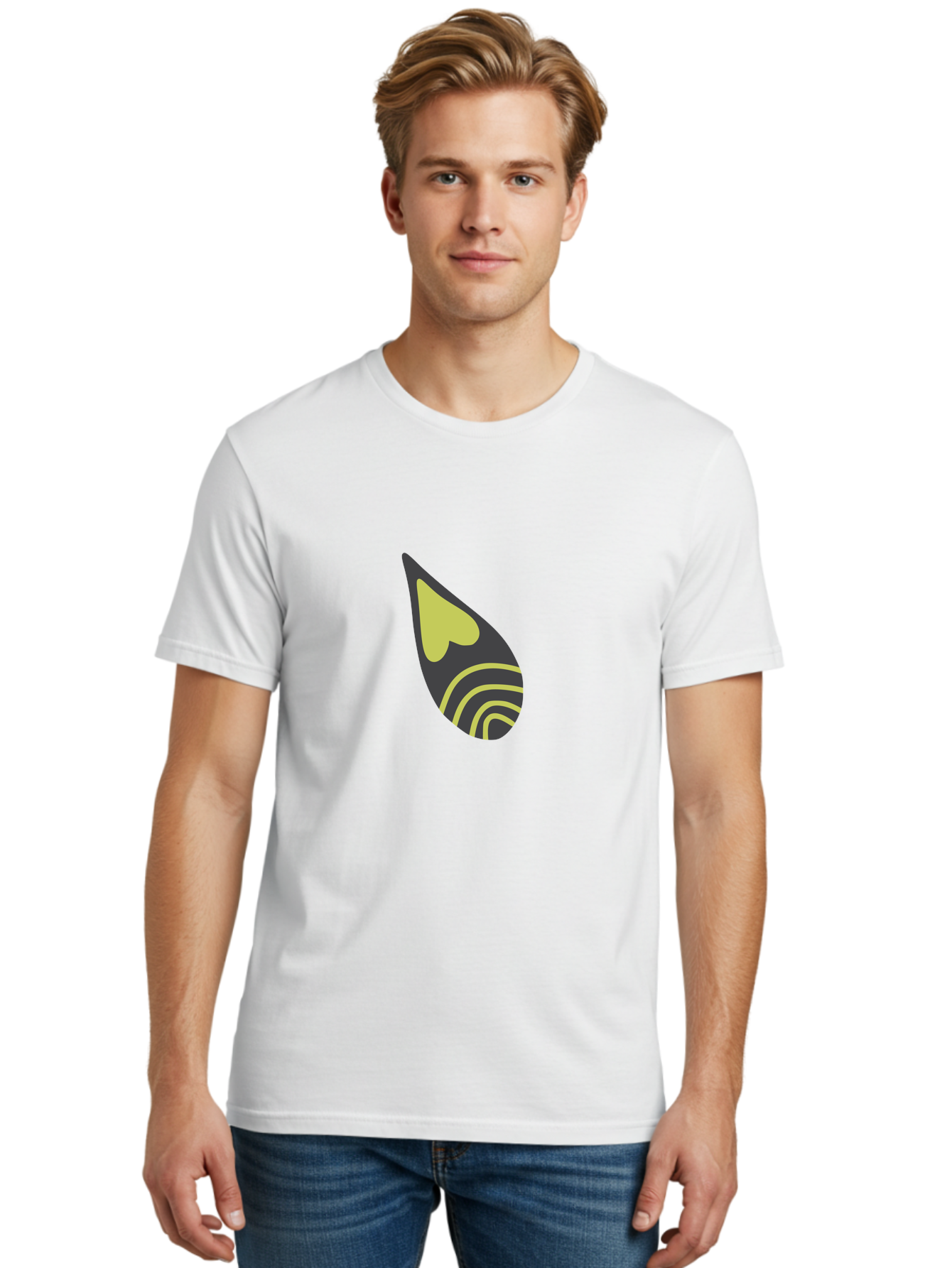 Spotify-Logo Men'S Graphic Tee, 100% Cotton, Comfortable Casual Summer Wear, Machine Washable, Spotify Logo, Music Streaming Service, Black And Yellow Design, Heart Shaped Icon, Stylized Sound Waves, Modern Branding, Digital Music Platform Aad761