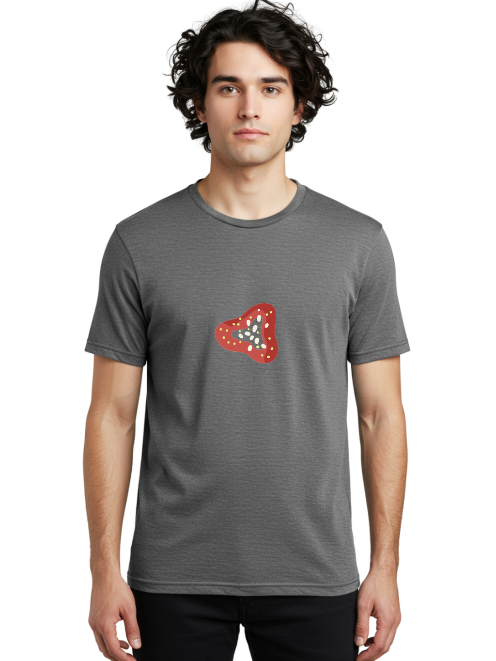 Strawberry Men'S Graphic Tee, 100% Cotton, Comfortable Casual Summer Wear, Machine Washable, Strawberry Illustration, Red Fruit, White Seeds, Green Leaves, Cartoon Style, Sweet Treat, Fresh Produce, Summer Fruit, Healthy Snack Aad763