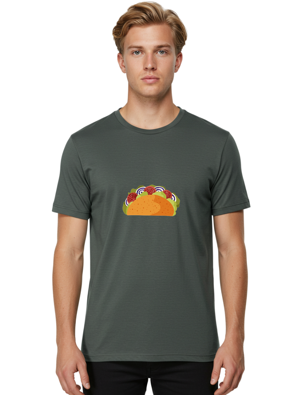 Taco Men'S Graphic Tee, 100% Cotton, Comfortable Casual Summer Wear, Machine Washable, Tasty Taco, Mexican Food, Crunchy Shell, Vibrant Salsa, Fresh Avocado, Sliced Radish, Delicious Meal, Foodie Delight, Bold Flavors Aad766
