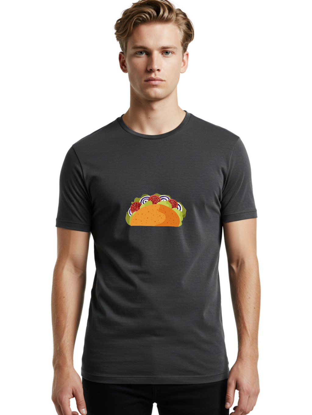 Taco Men'S Graphic Tee, 100% Cotton, Comfortable Casual Summer Wear, Machine Washable, Tasty Taco, Mexican Food, Crunchy Shell, Vibrant Salsa, Fresh Avocado, Sliced Radish, Delicious Meal, Foodie Delight, Bold Flavors Aad766