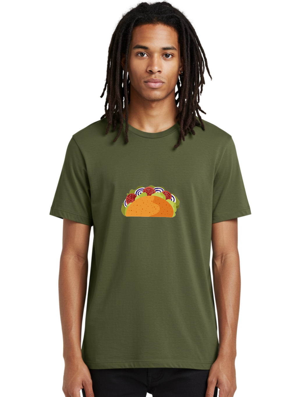 Taco Men'S Graphic Tee, 100% Cotton, Comfortable Casual Summer Wear, Machine Washable, Tasty Taco, Mexican Food, Crunchy Shell, Vibrant Salsa, Fresh Avocado, Sliced Radish, Delicious Meal, Foodie Delight, Bold Flavors Aad766