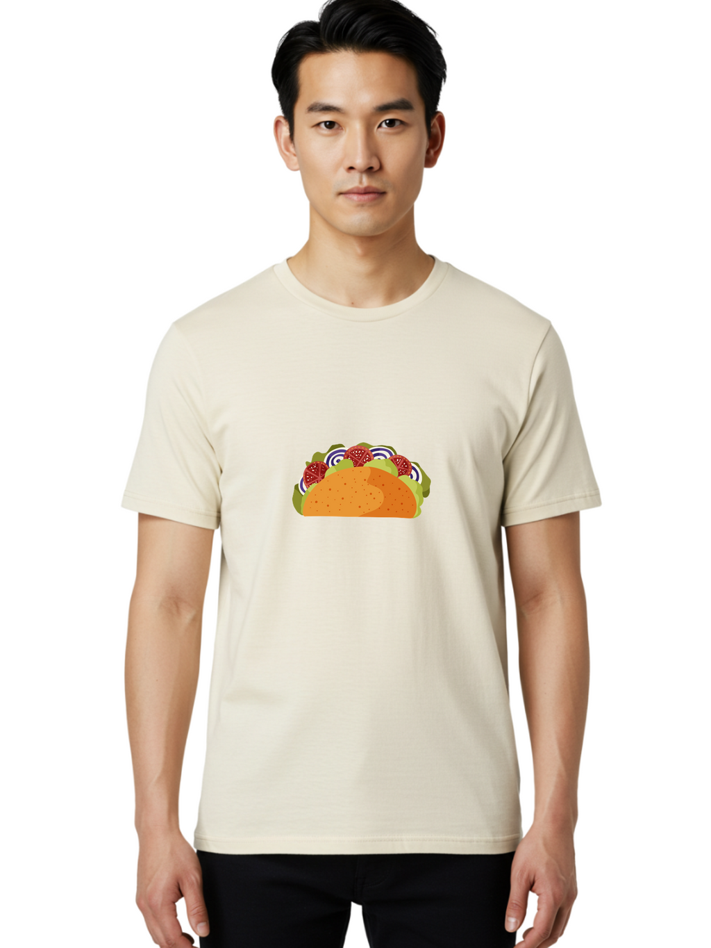 Taco Men'S Graphic Tee, 100% Cotton, Comfortable Casual Summer Wear, Machine Washable, Tasty Taco, Mexican Food, Crunchy Shell, Vibrant Salsa, Fresh Avocado, Sliced Radish, Delicious Meal, Foodie Delight, Bold Flavors Aad766