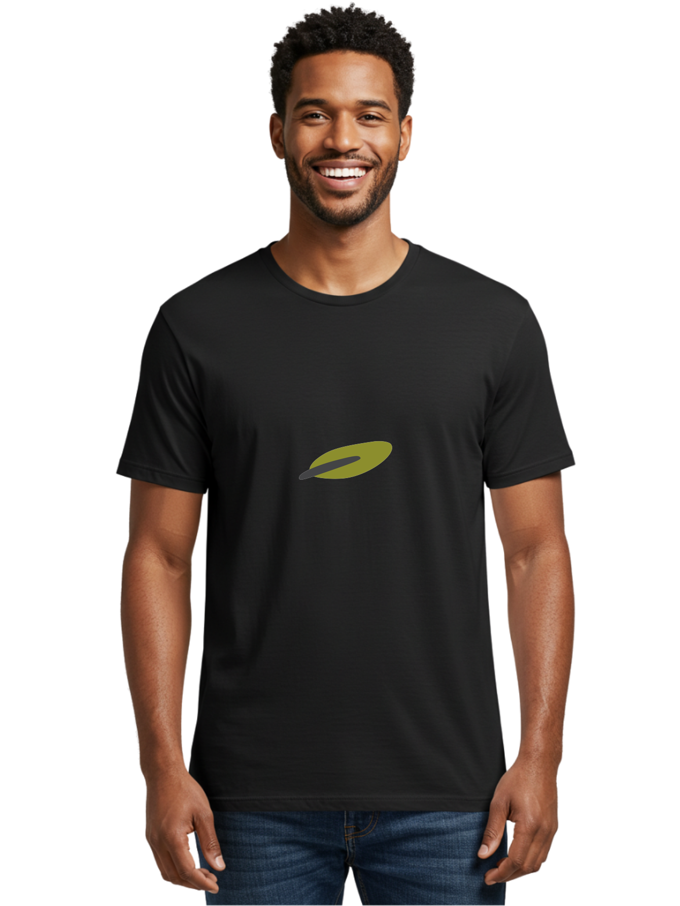 Ufo Men'S Graphic Tee, 100% Cotton, Comfortable Casual Summer Wear, Machine Washable, Ufo Graphic, Simple Design, Minimalist Art, Alien Spacecraft, Modern Illustration, Digital Art, Futuristic Aad771